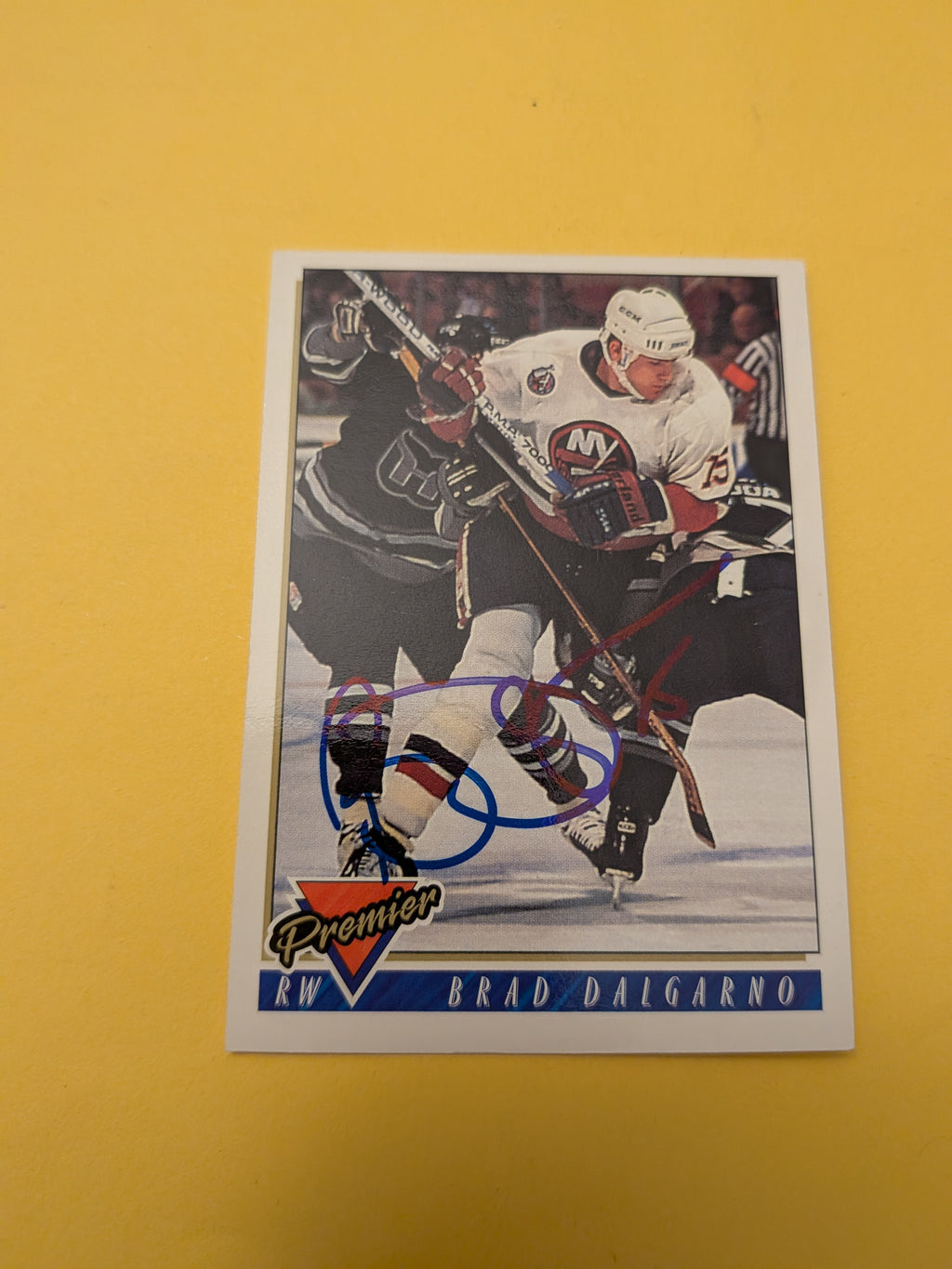 Brad Dalgarno Signed New York Islanders Card B