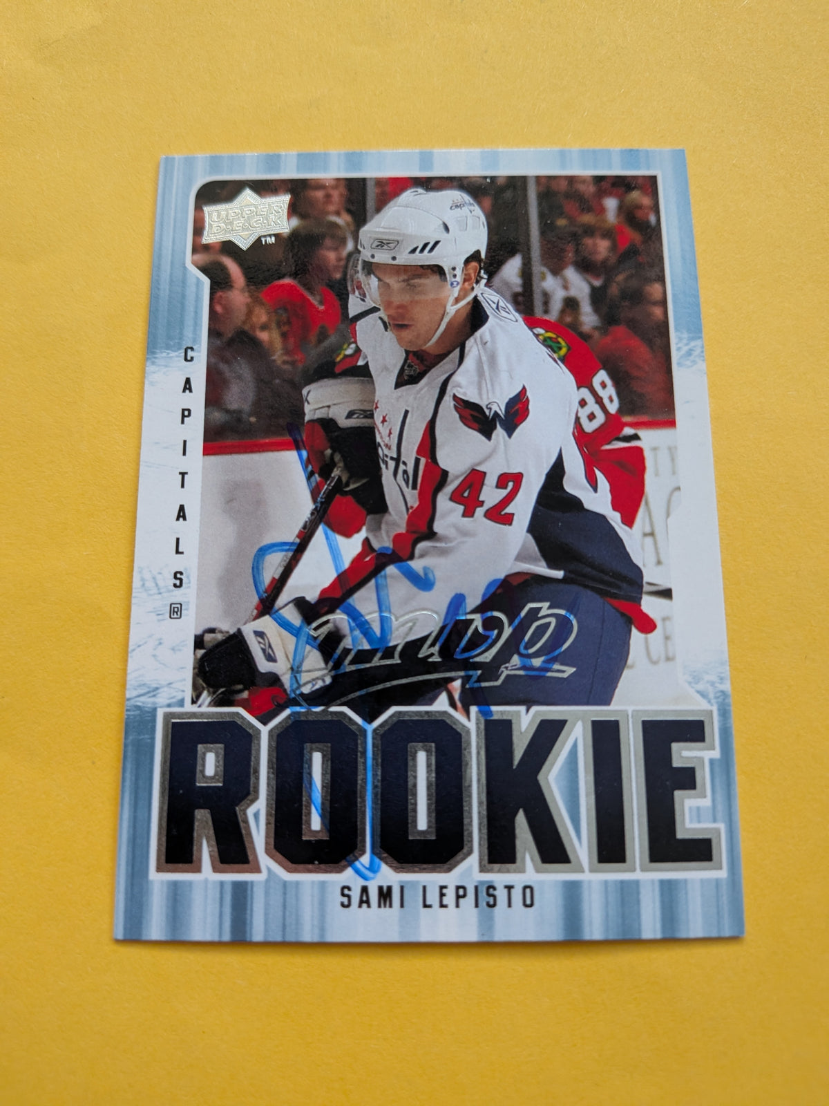 Sami Lepisto Signed Washington Capitals Rookie Card A