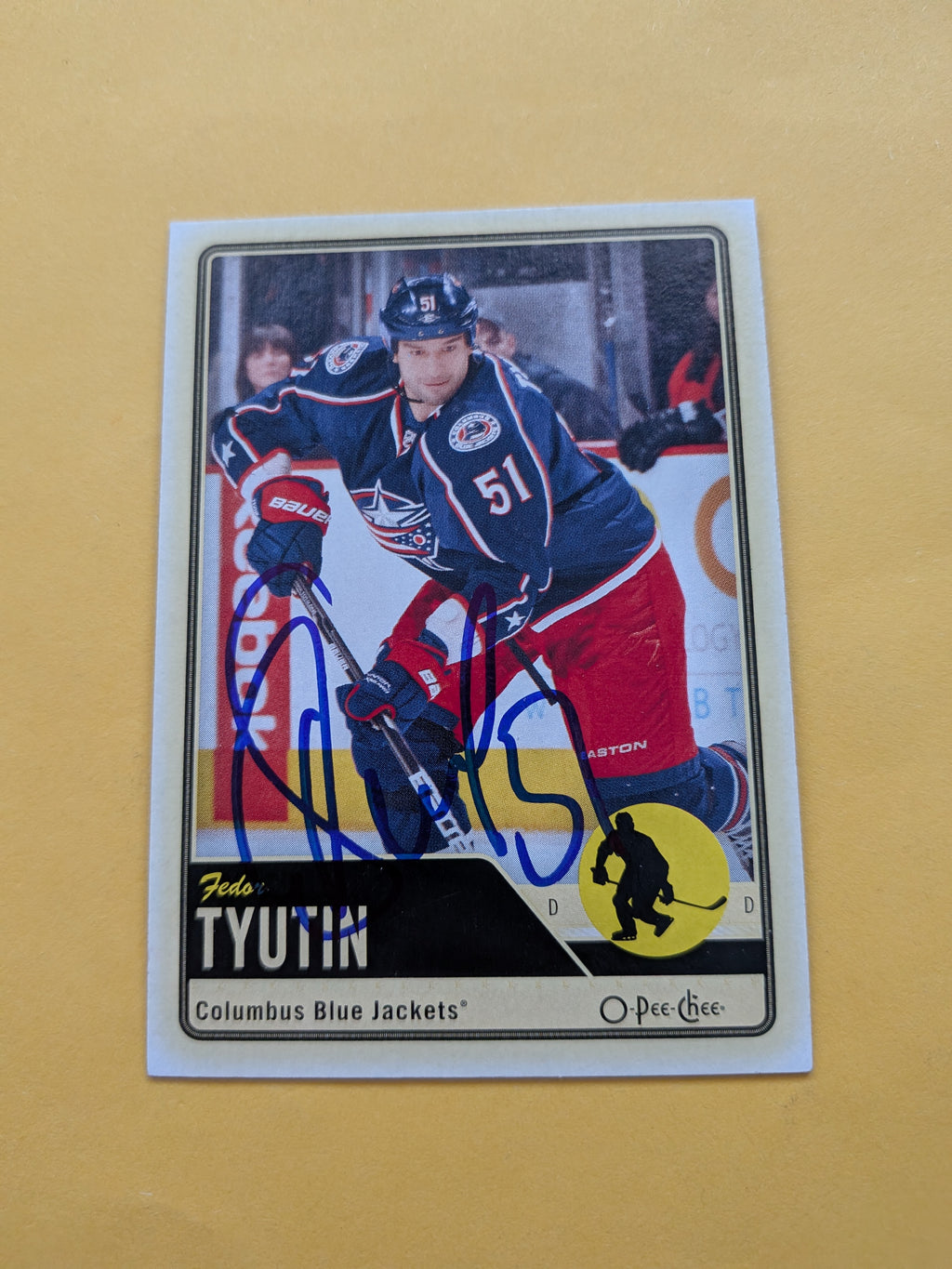 Fedor Tyutin Signed Columbus Blue Jackets Card D