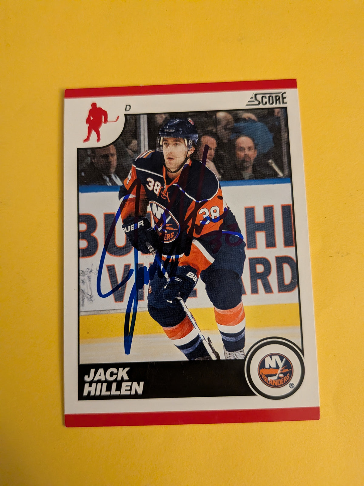 Jack Hillen Signed New York Islanders Card A