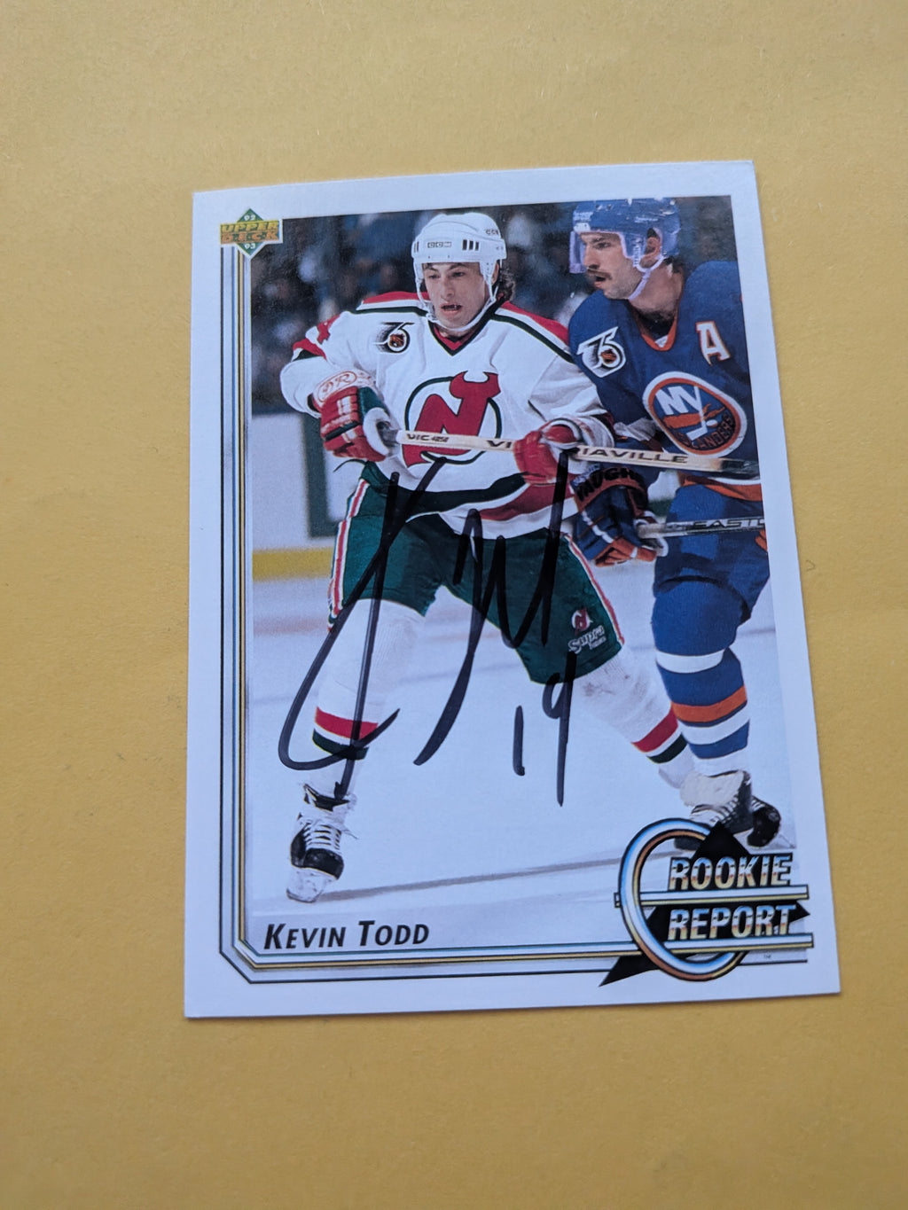 Kevin Todd Signed New Jersey Devils Card E