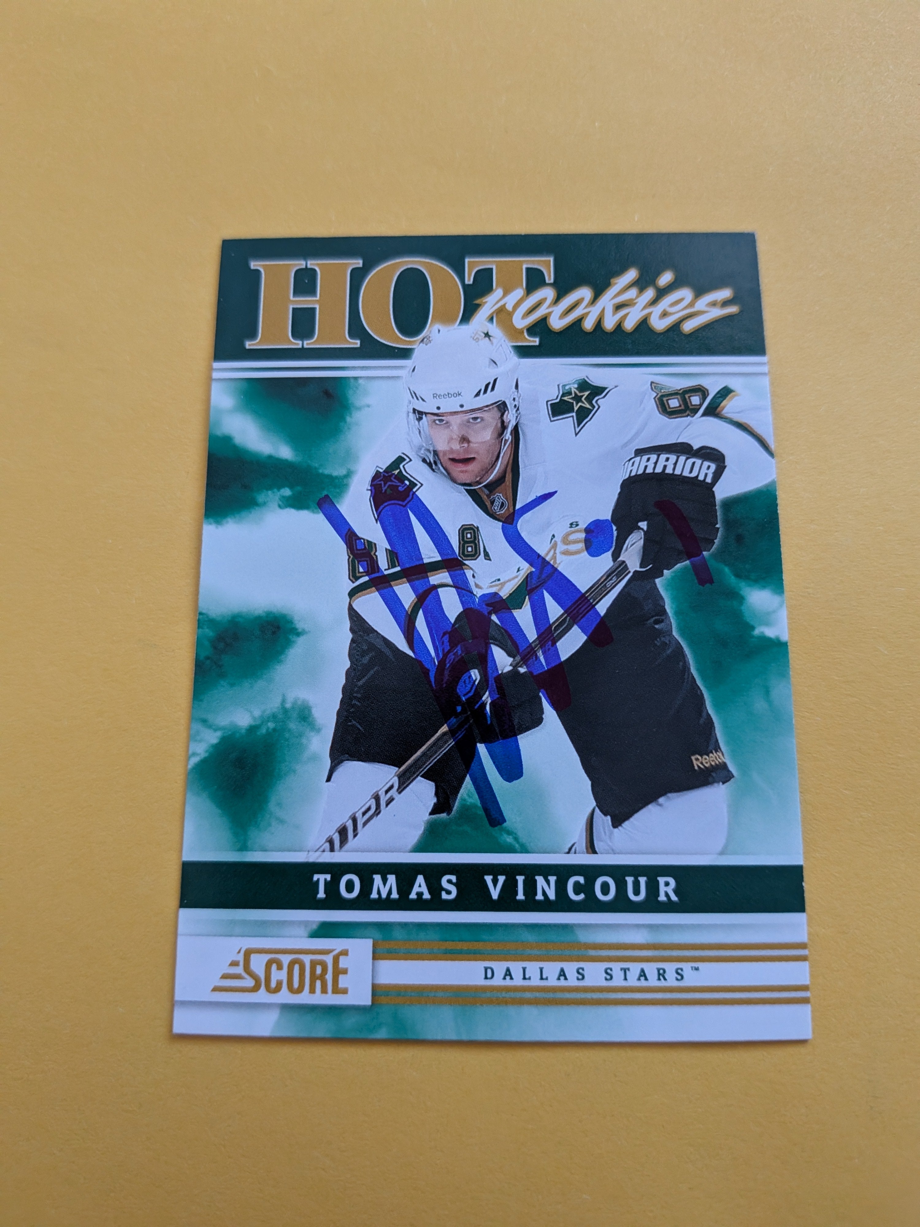 Tomas Vincour Signed Dallas Stars Rookie Card A