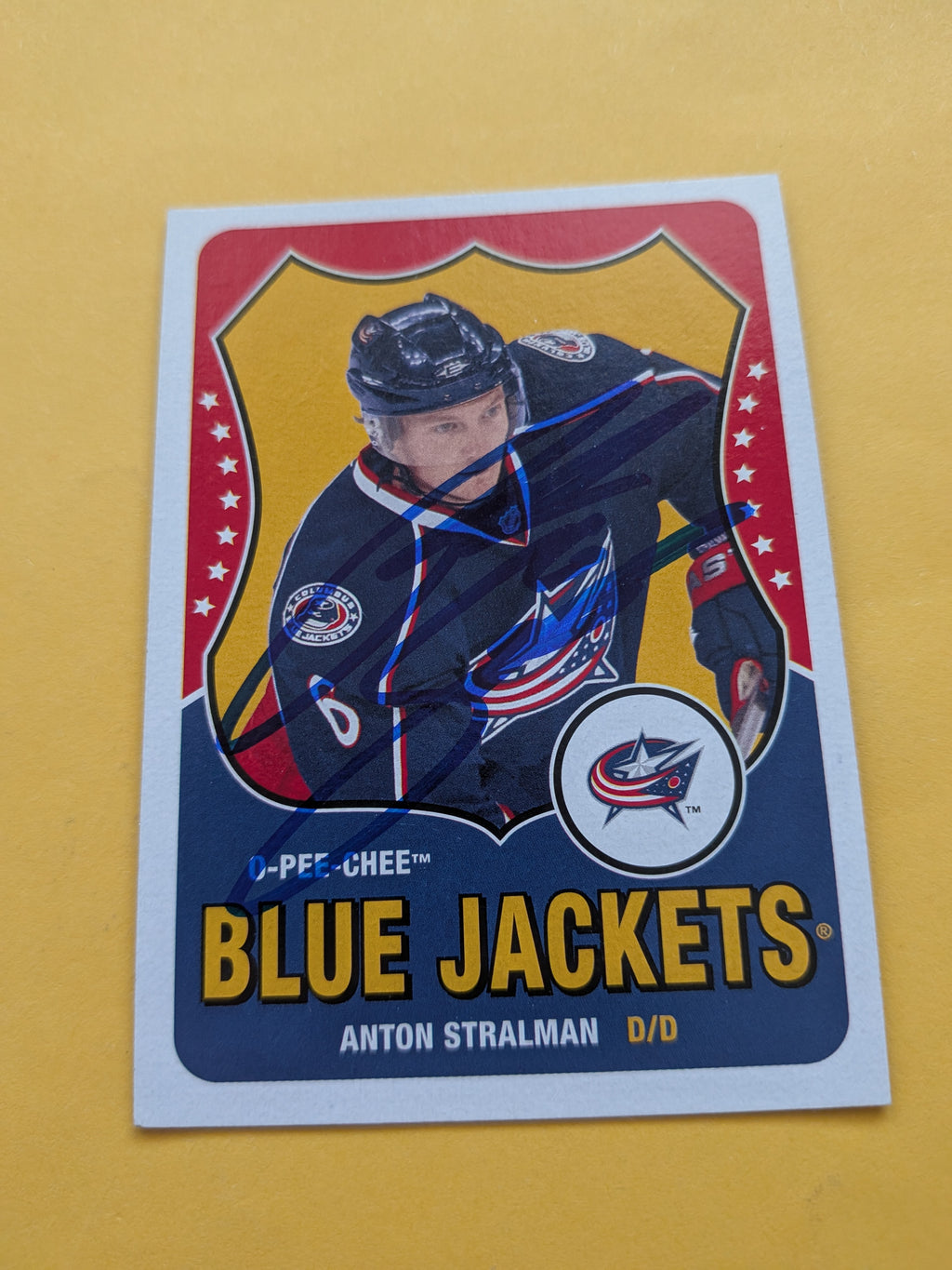 Anton Stralman Signed Columbus Blue Jackets Card A