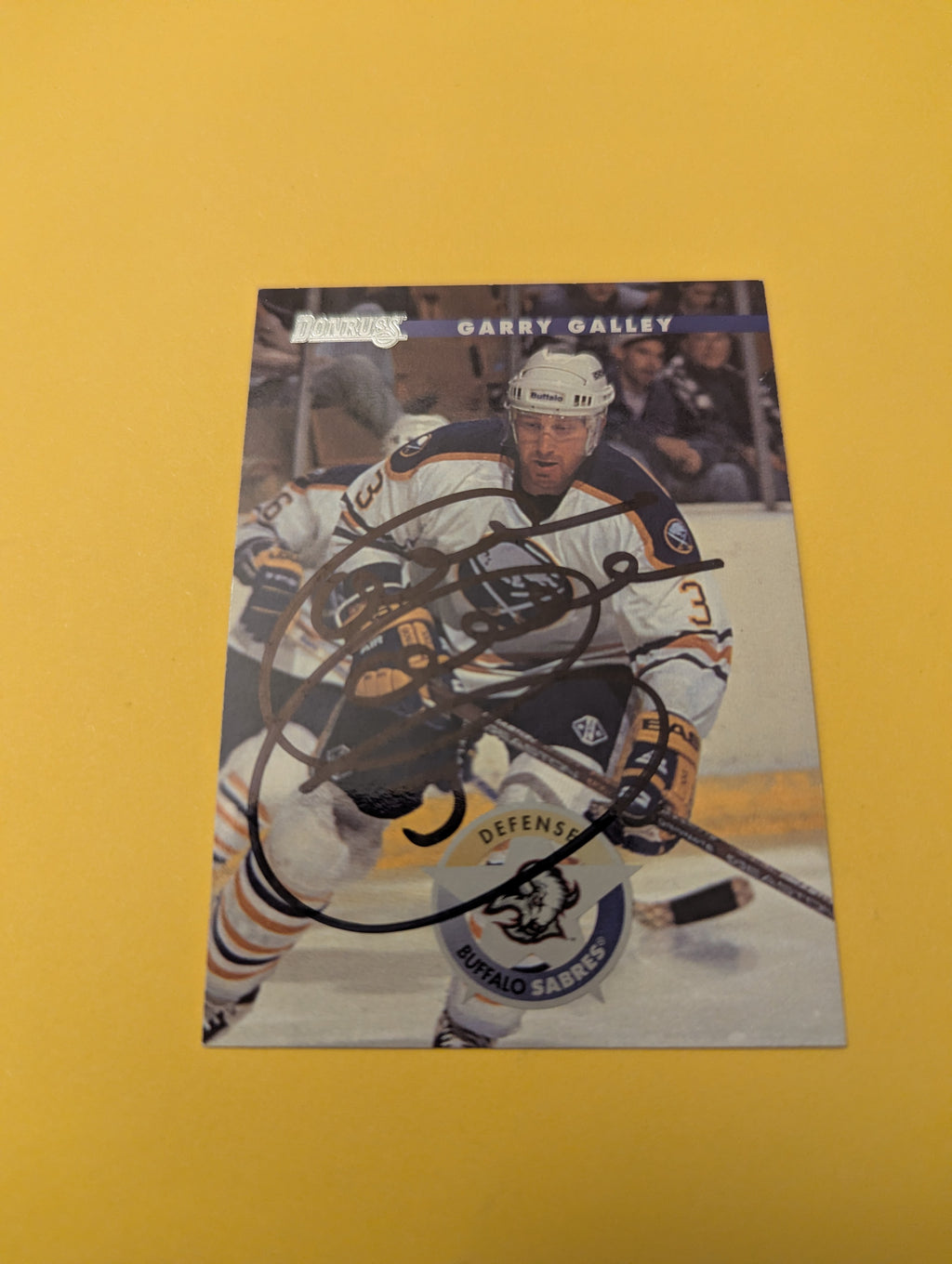 Garry Galley Signed Buffalo Sabres Card