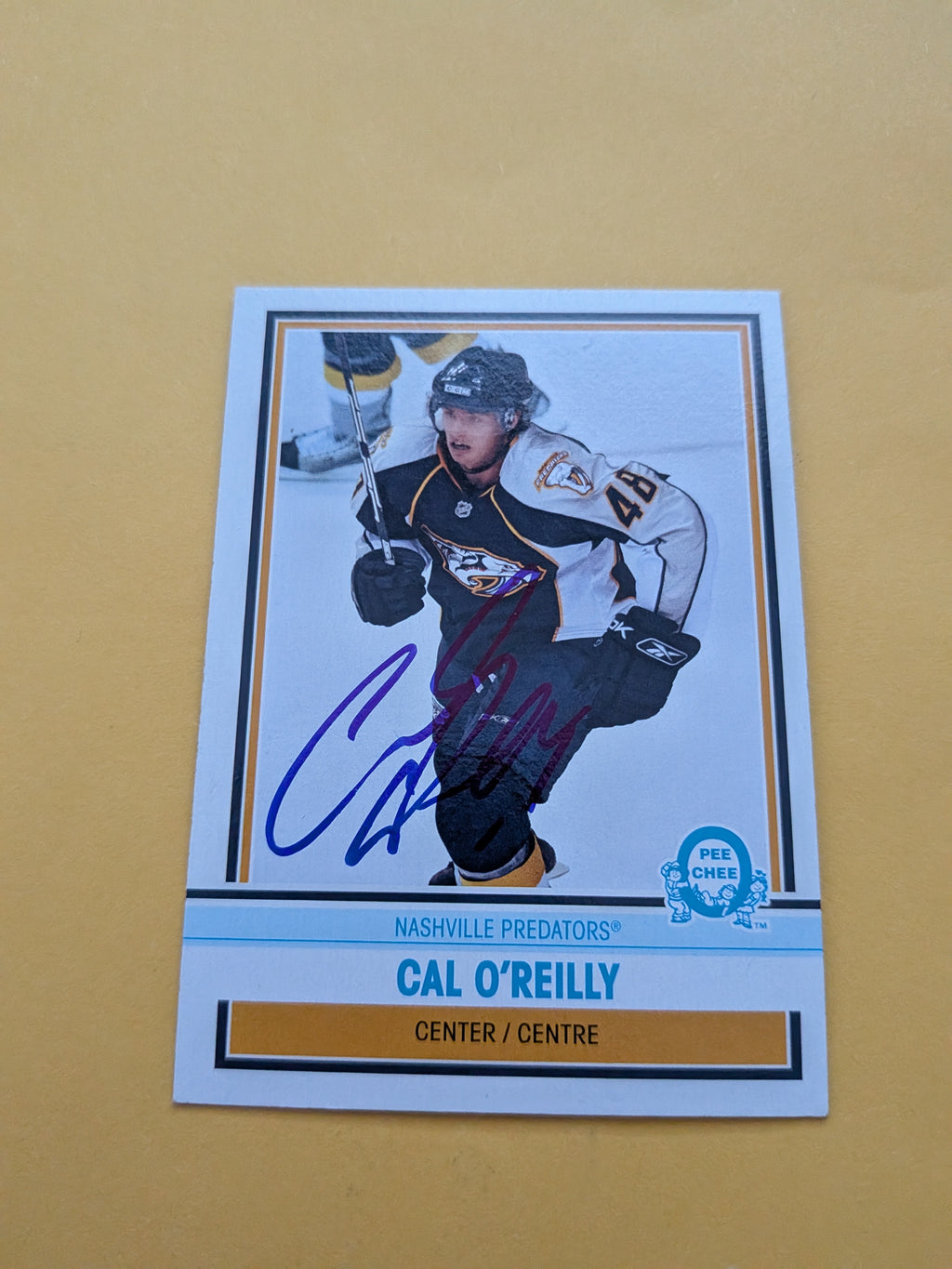 Cal O'Reilly Signed Nashville Predators Rookie Card C