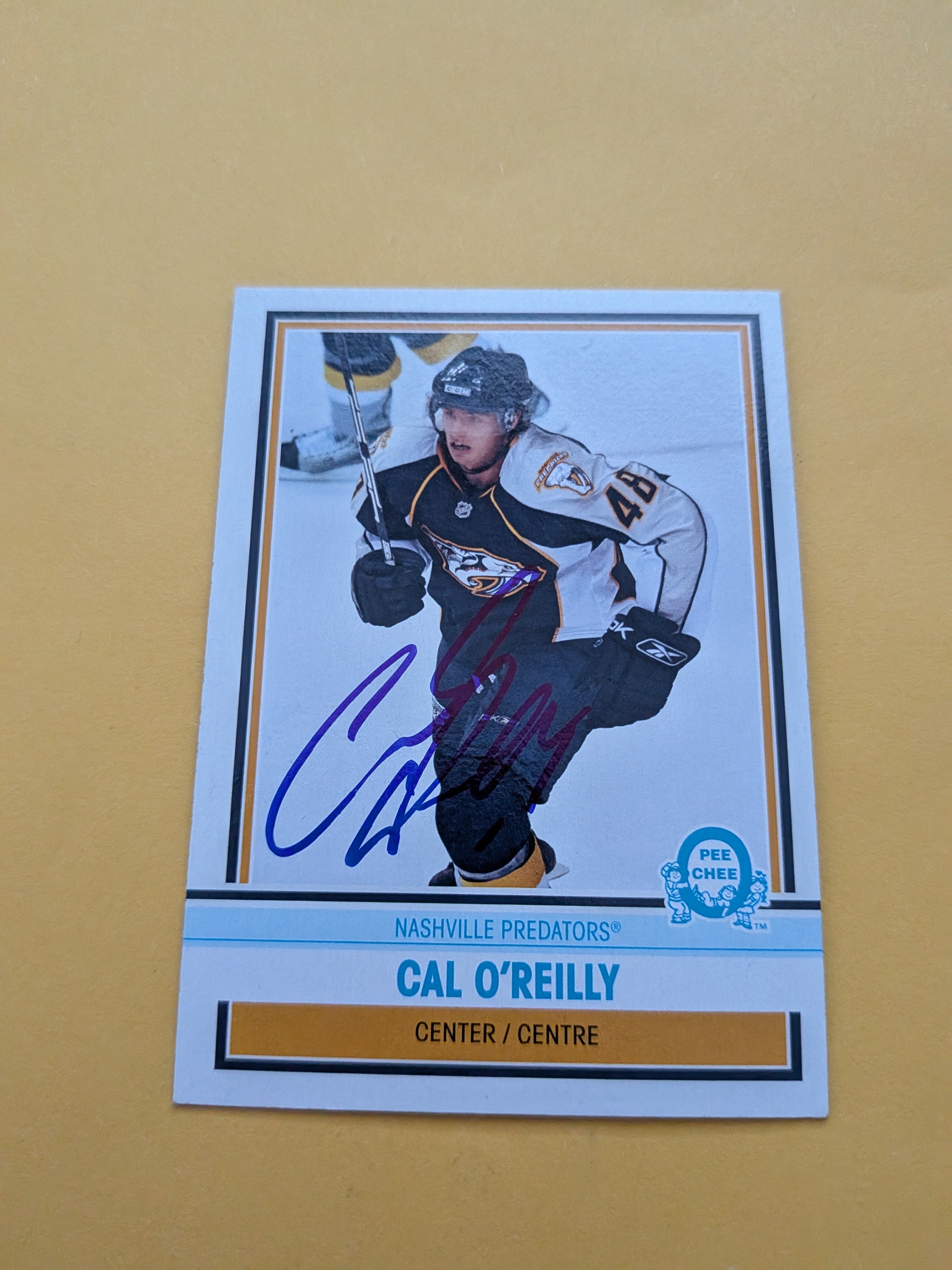 Cal O'Reilly Signed Nashville Predators Rookie Card C