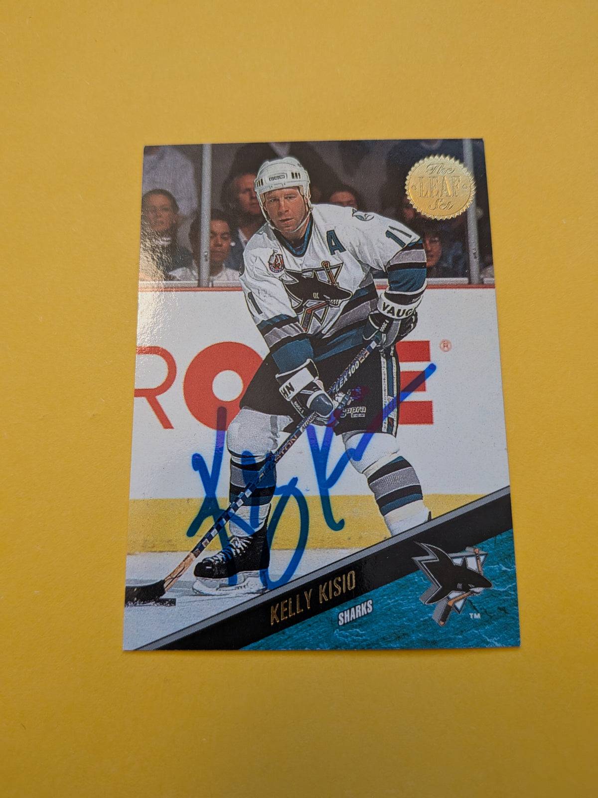 Kelly Kisio Signed San Jose Sharks Card F