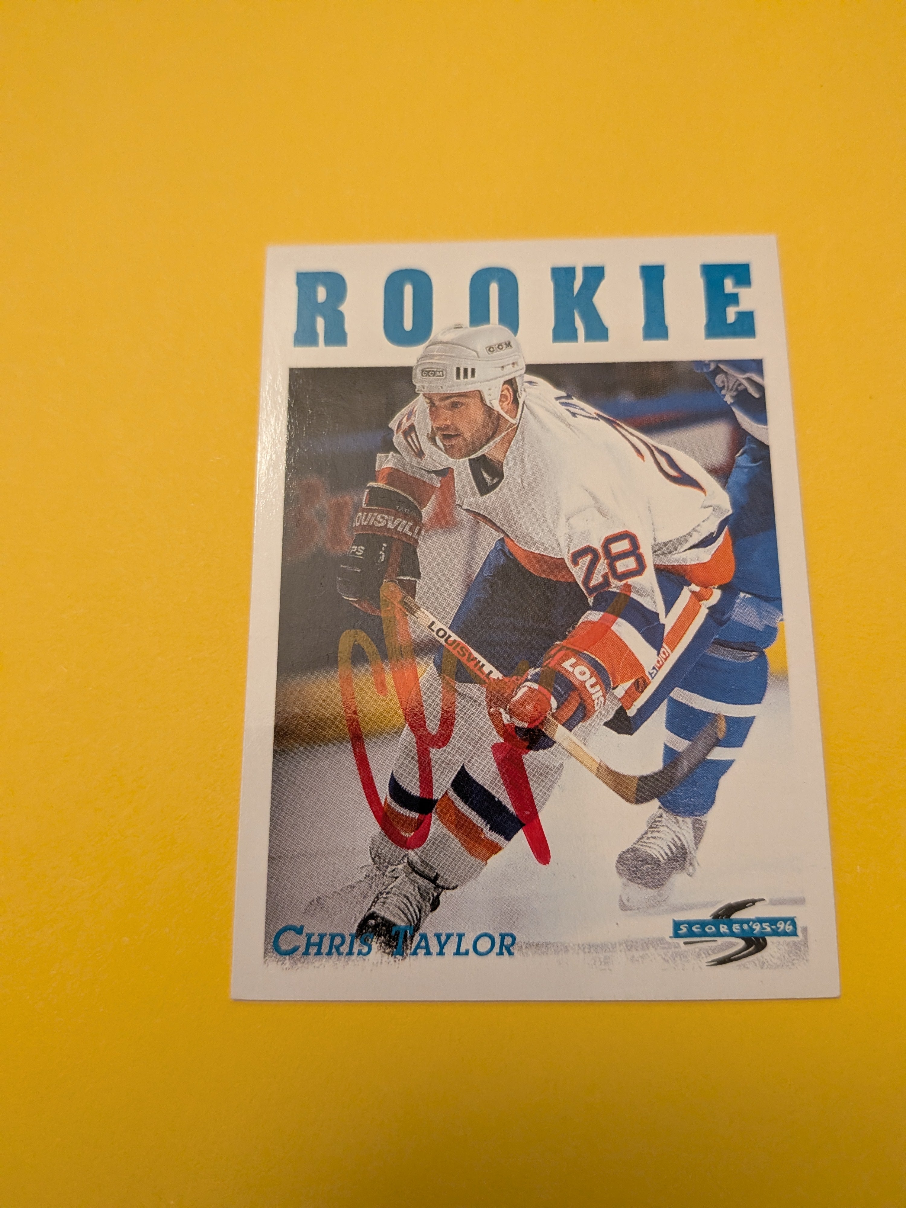 Chris Taylor Signed New York Islanders Rookie Card A