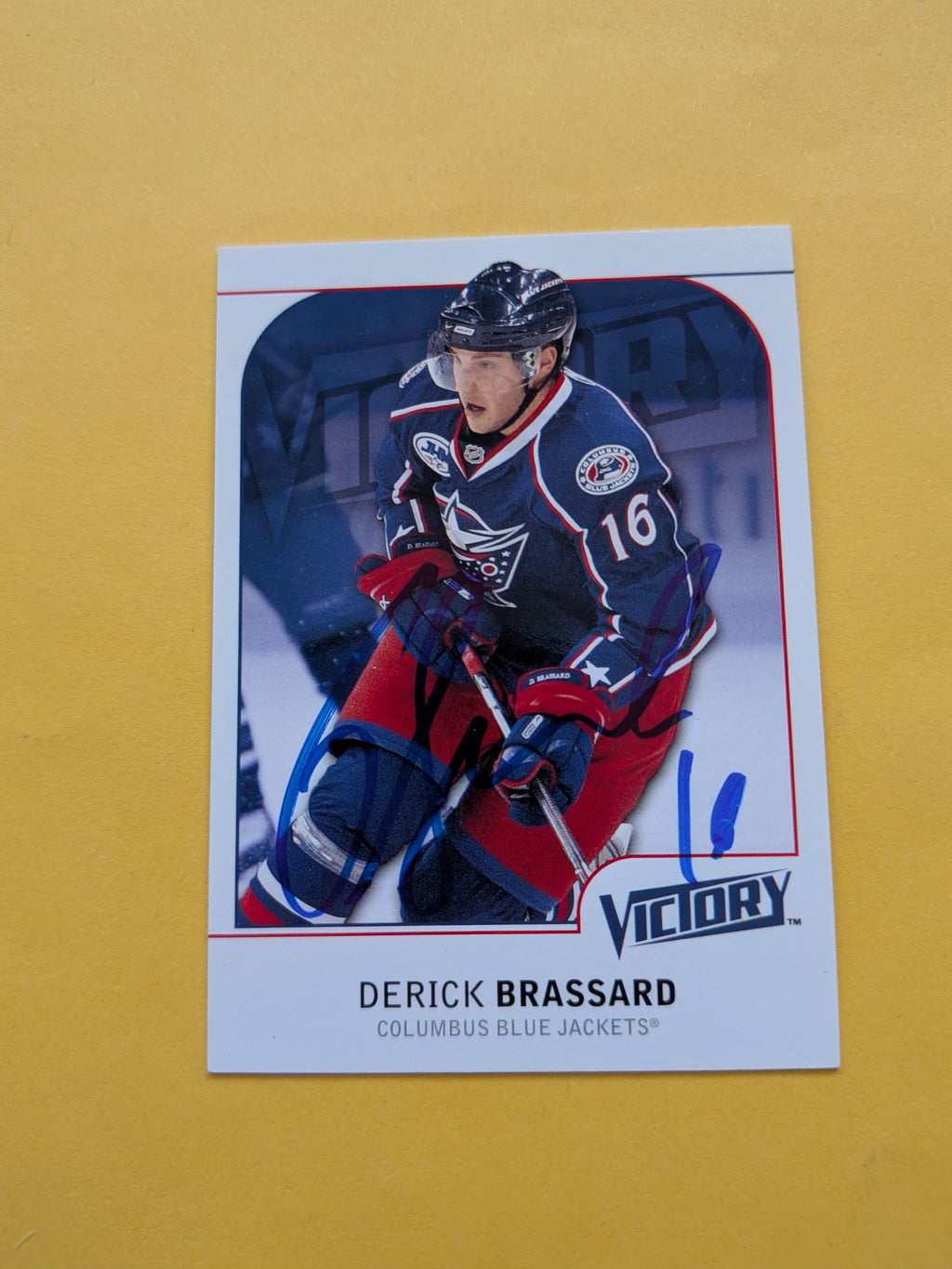 Derick Brassard Signed Columbus Blue Jackets Card A