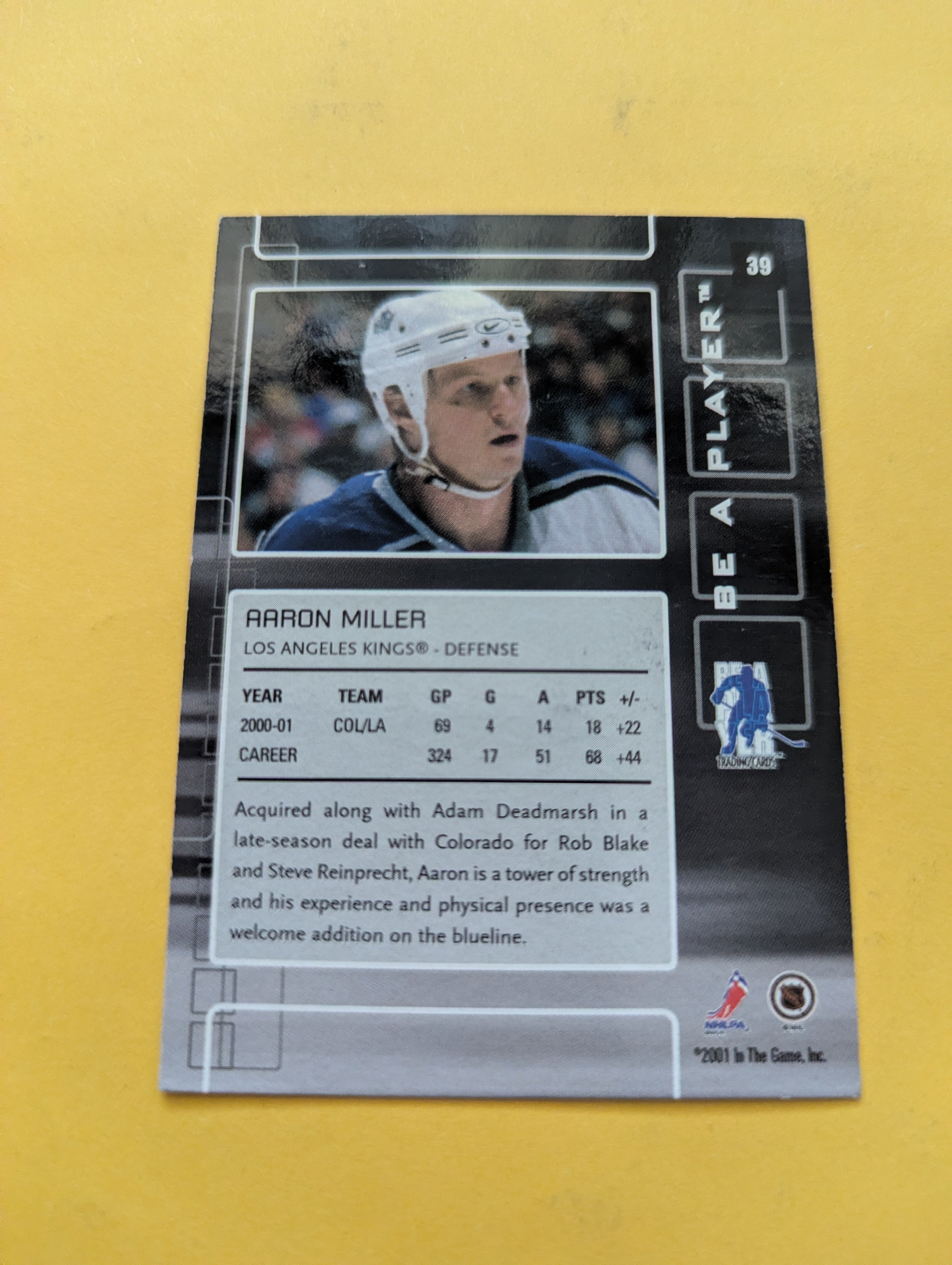 Aaron Miller Signed Los Angeles Kings Card D