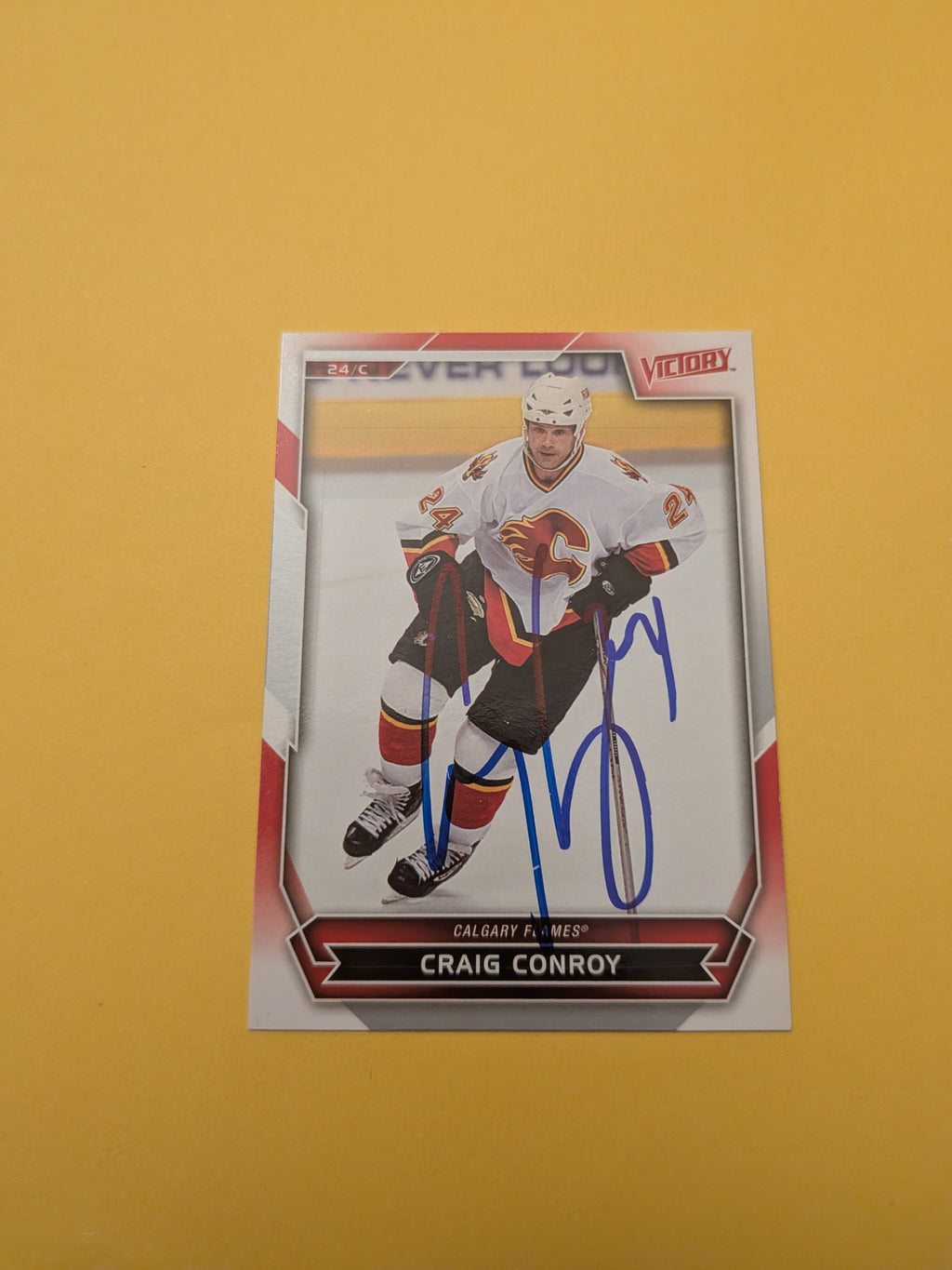 Craig Conroy Signed Calgary Flames Card F