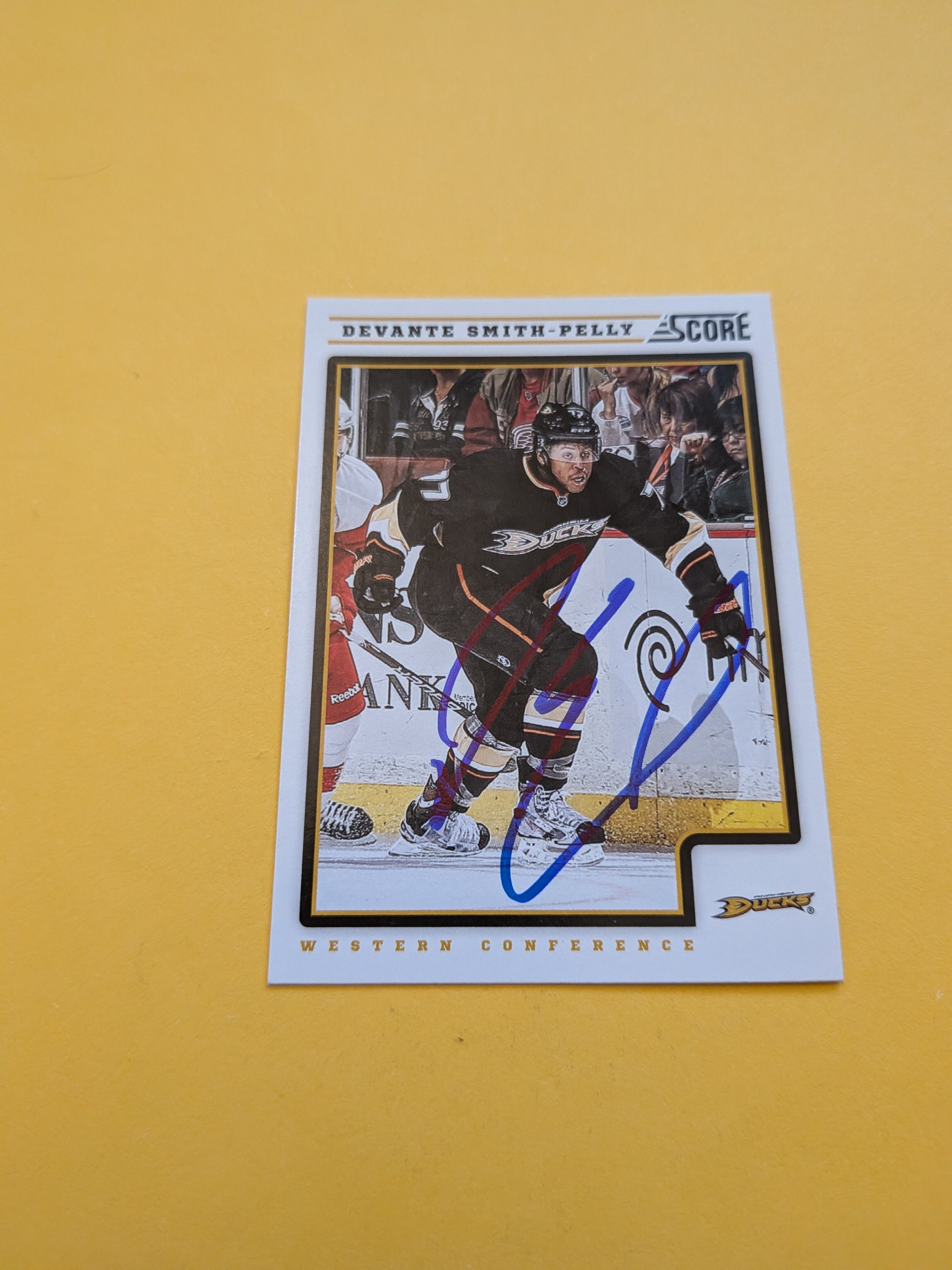 Devante Smith Pelly Signed Anaheim Ducks Card B