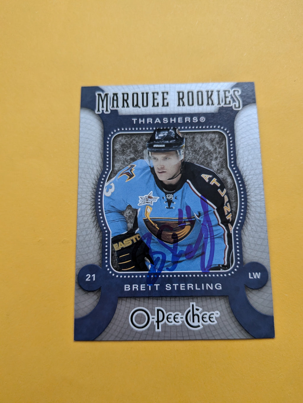 Brett Sterling Signed Atlanta Thrashers Rookie Card B