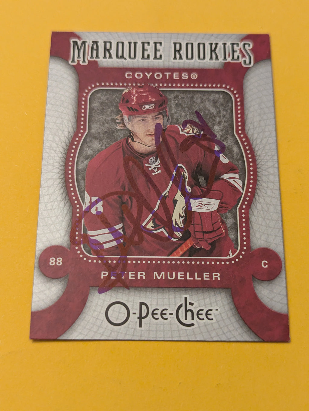 Peter Mueller Signed Arizona Coyotes Rookie Card