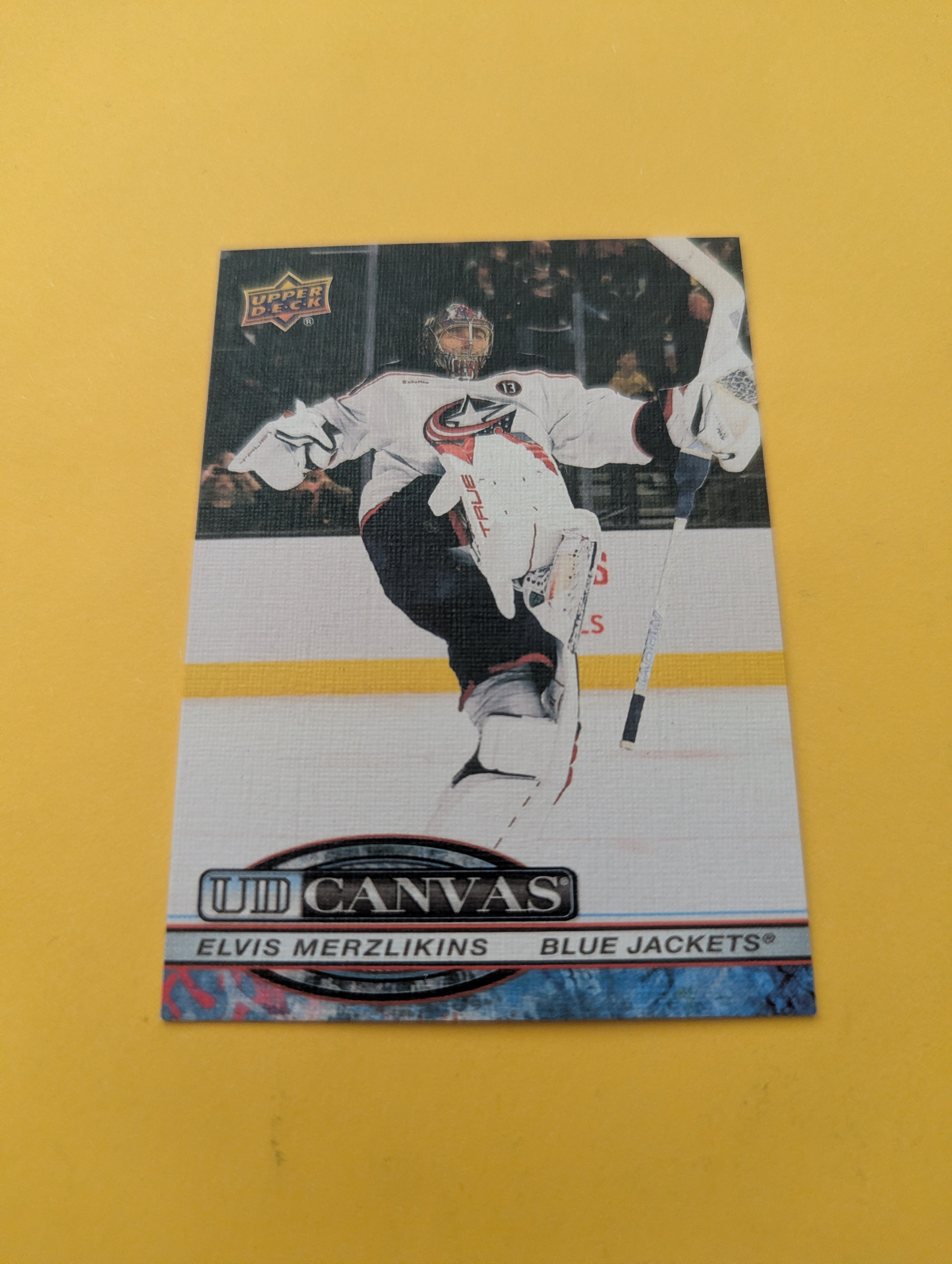 Elvis Merzlikins 25-26 Upper Deck UD Canvas Card