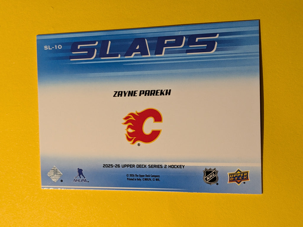 Zane Parekh 25-26 Upper Deck Slaps Card