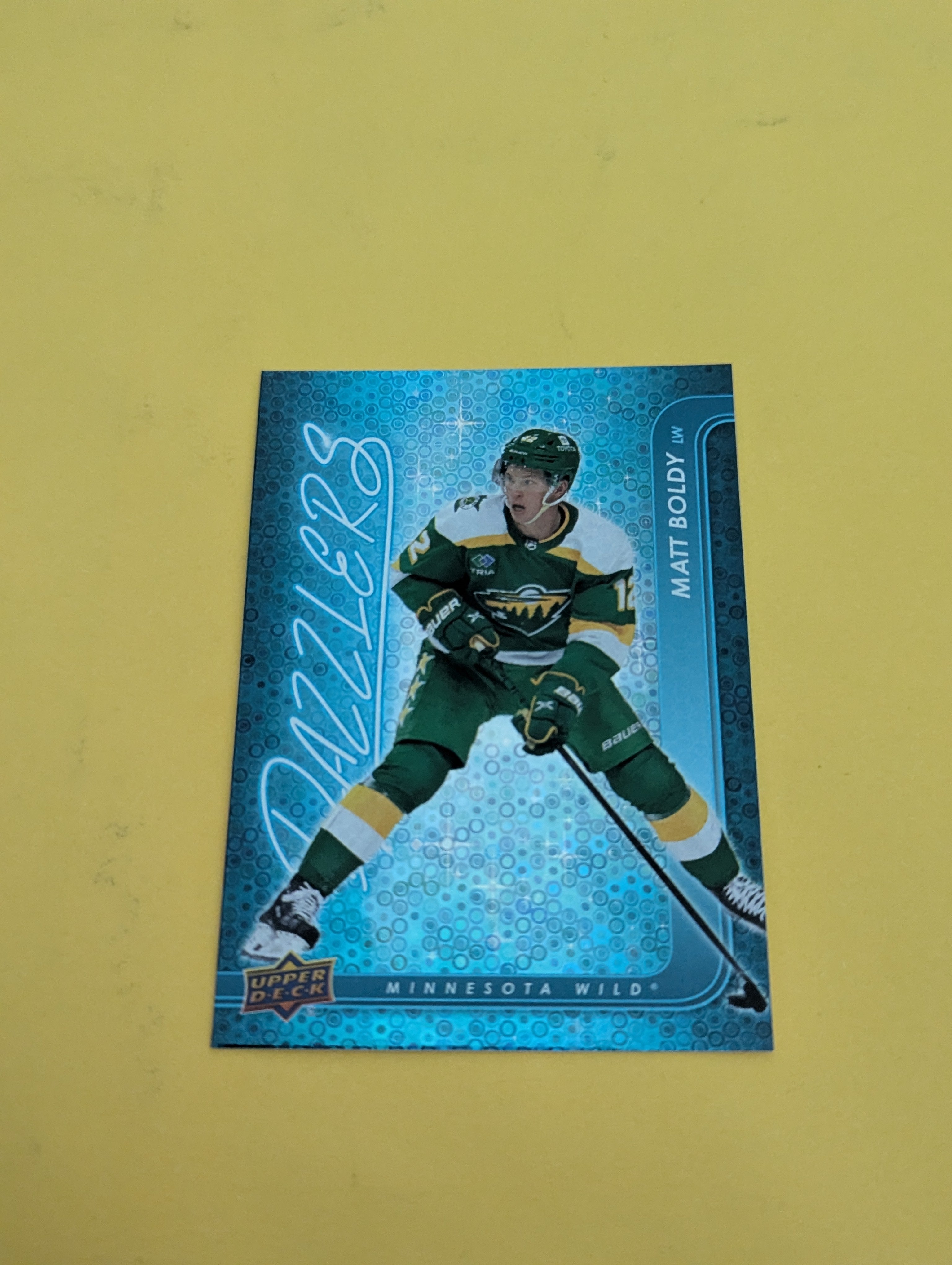 Matt Boldy 24-25 Upper Deck Dazzlers Blue Card