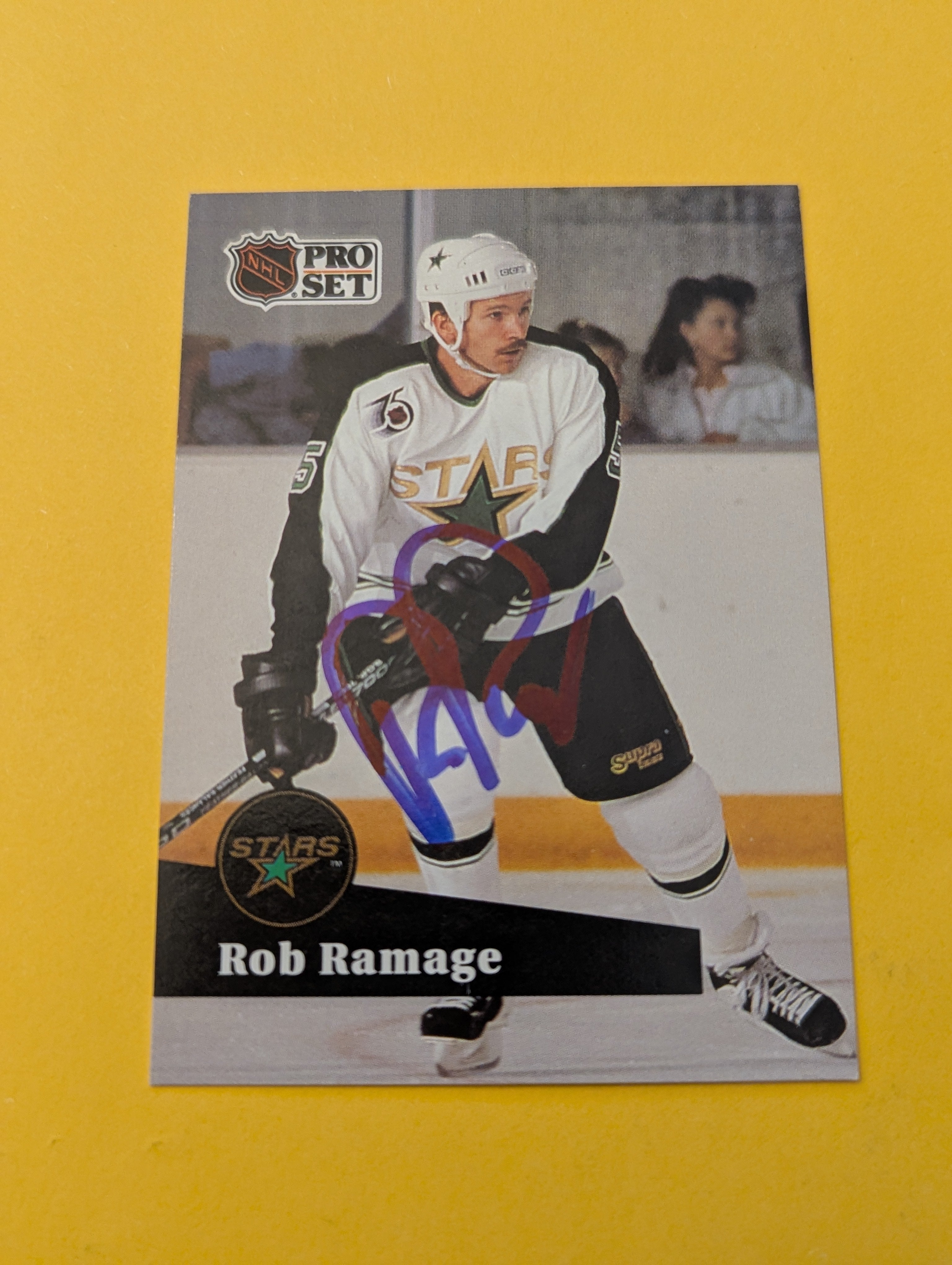 Rob Ramage Signed Minnesota North Stars Card