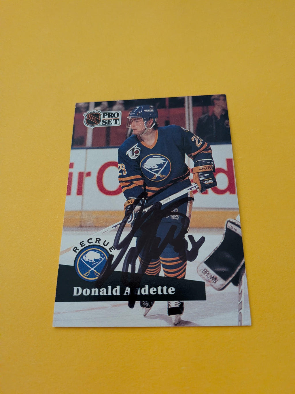 Donald Audette Signed Buffalo Sabres Card D