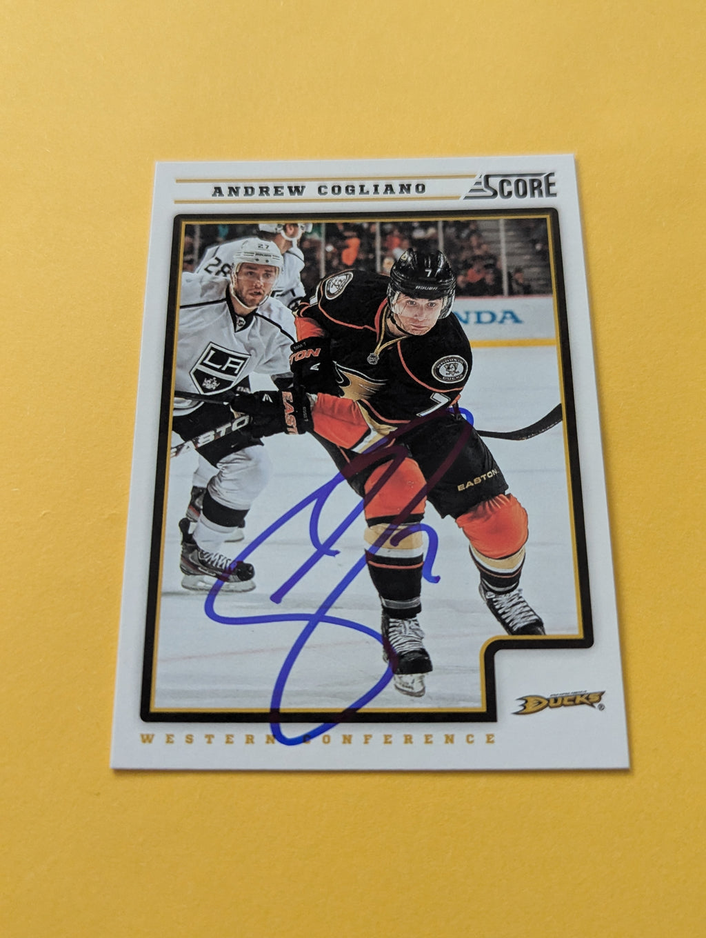 Andrew Cogliano Signed Anaheim Ducks Card