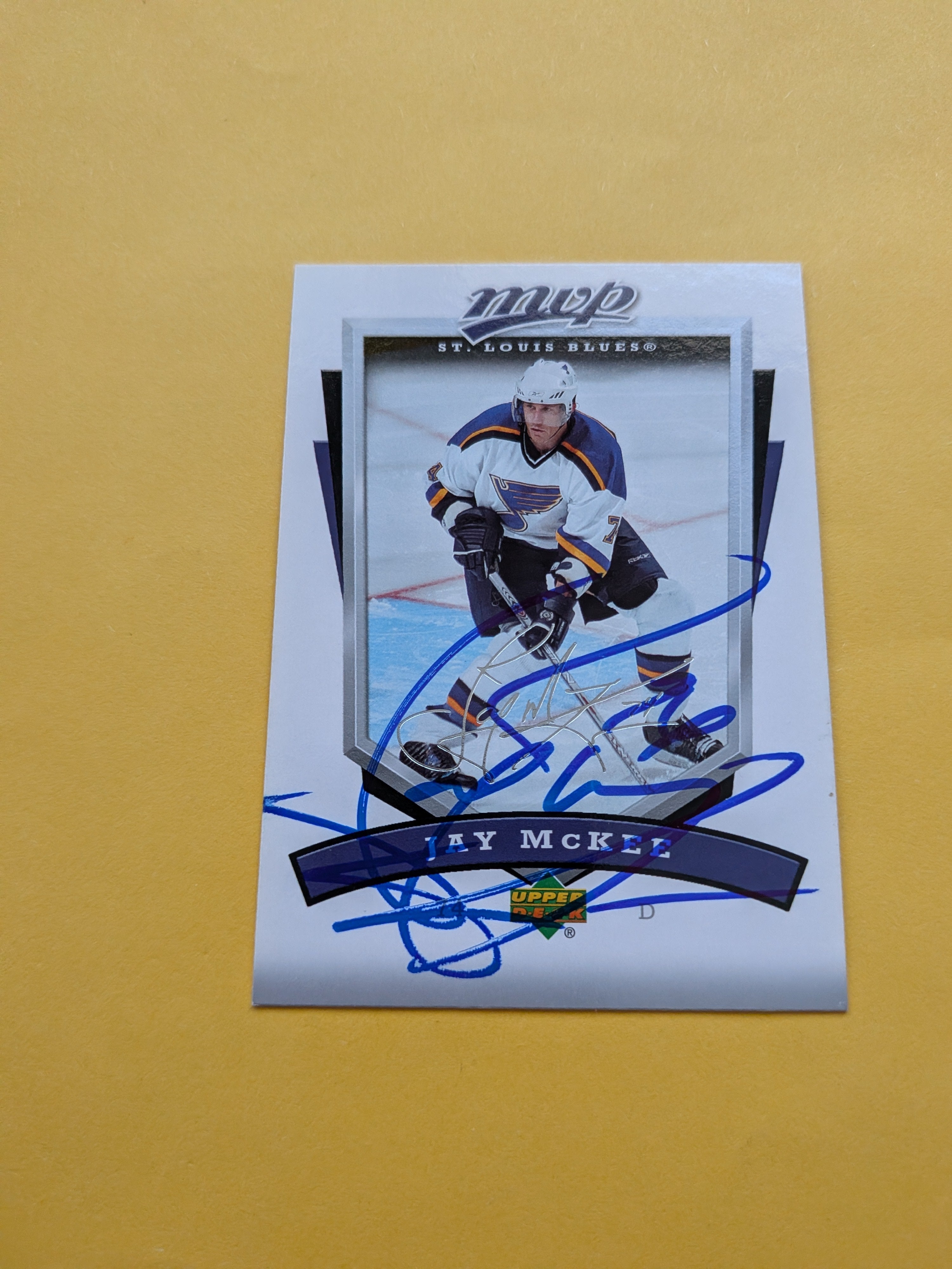 Jay McKee Signed St. Louis Blues Card D