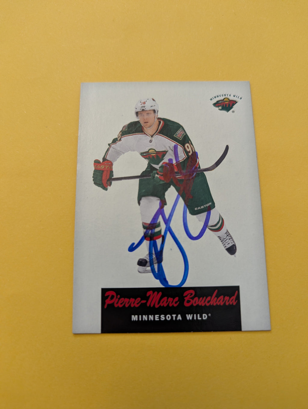 Pierre Marc Bouchard Signed Minnesota Wild Card