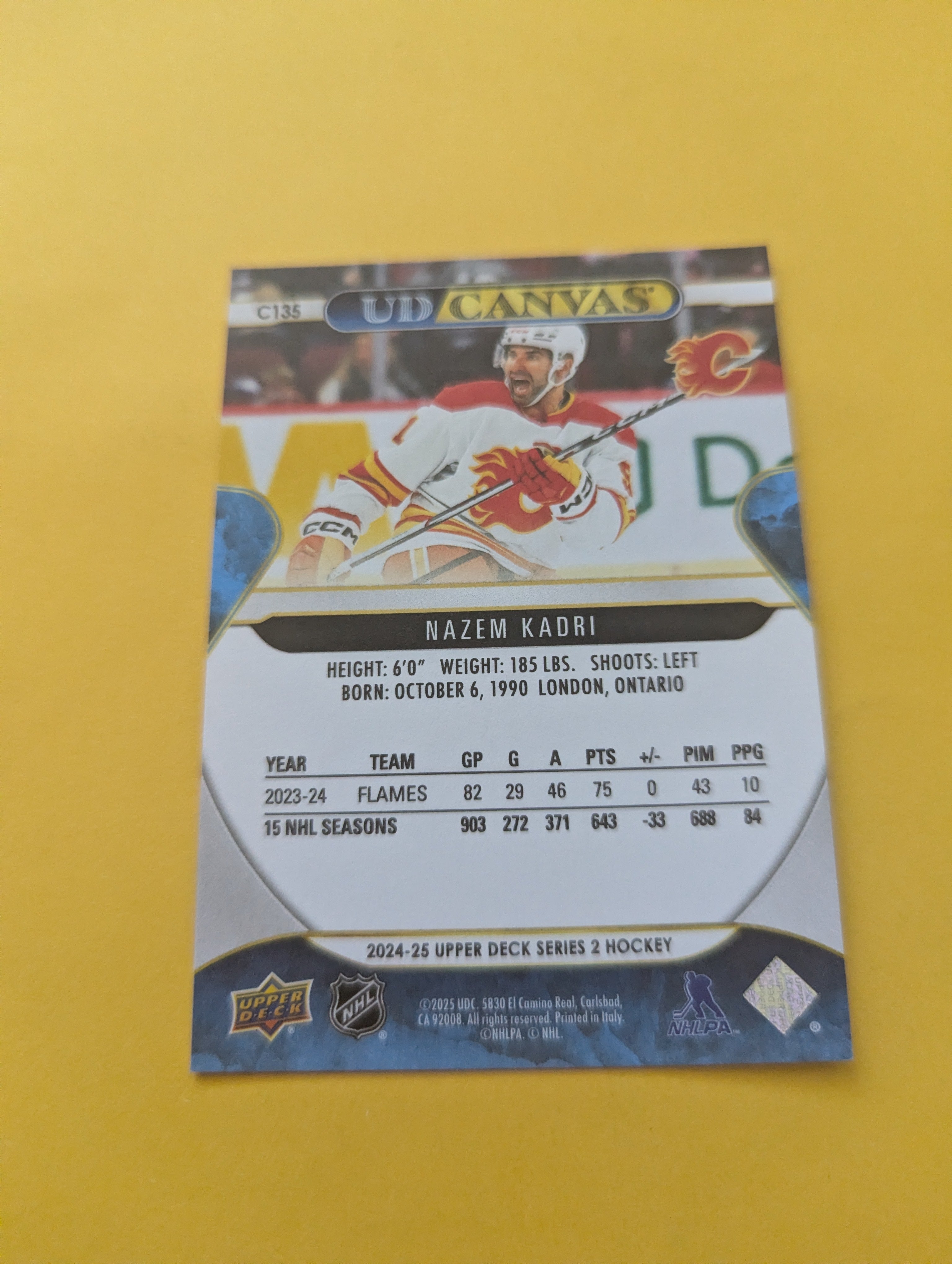 Nazem Kadri 24-25 Upper Deck UD Canvas Card