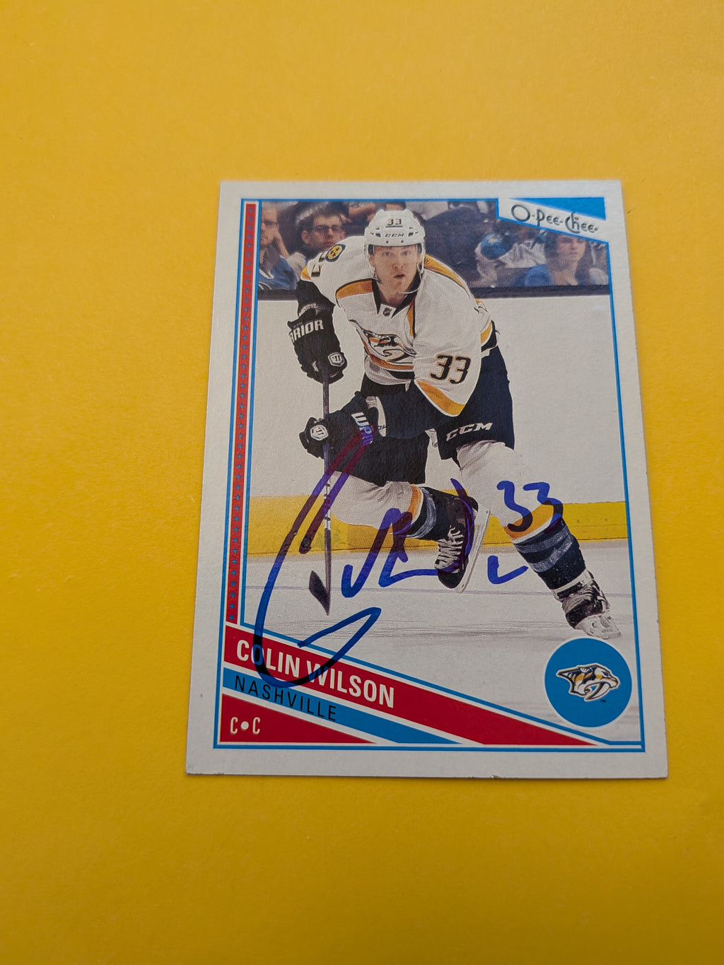 Colin Wilson Signed Nashville Predators Card F