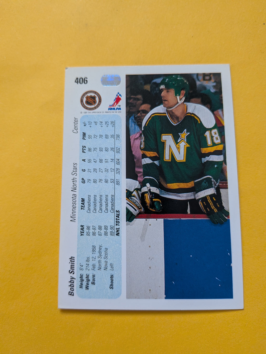 Bobby Smith Signed Minnesota North Stars Card C