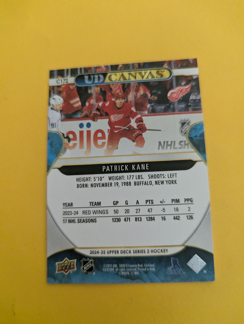 Patrick Kane 24-25 Upper Deck UD Canvas Card