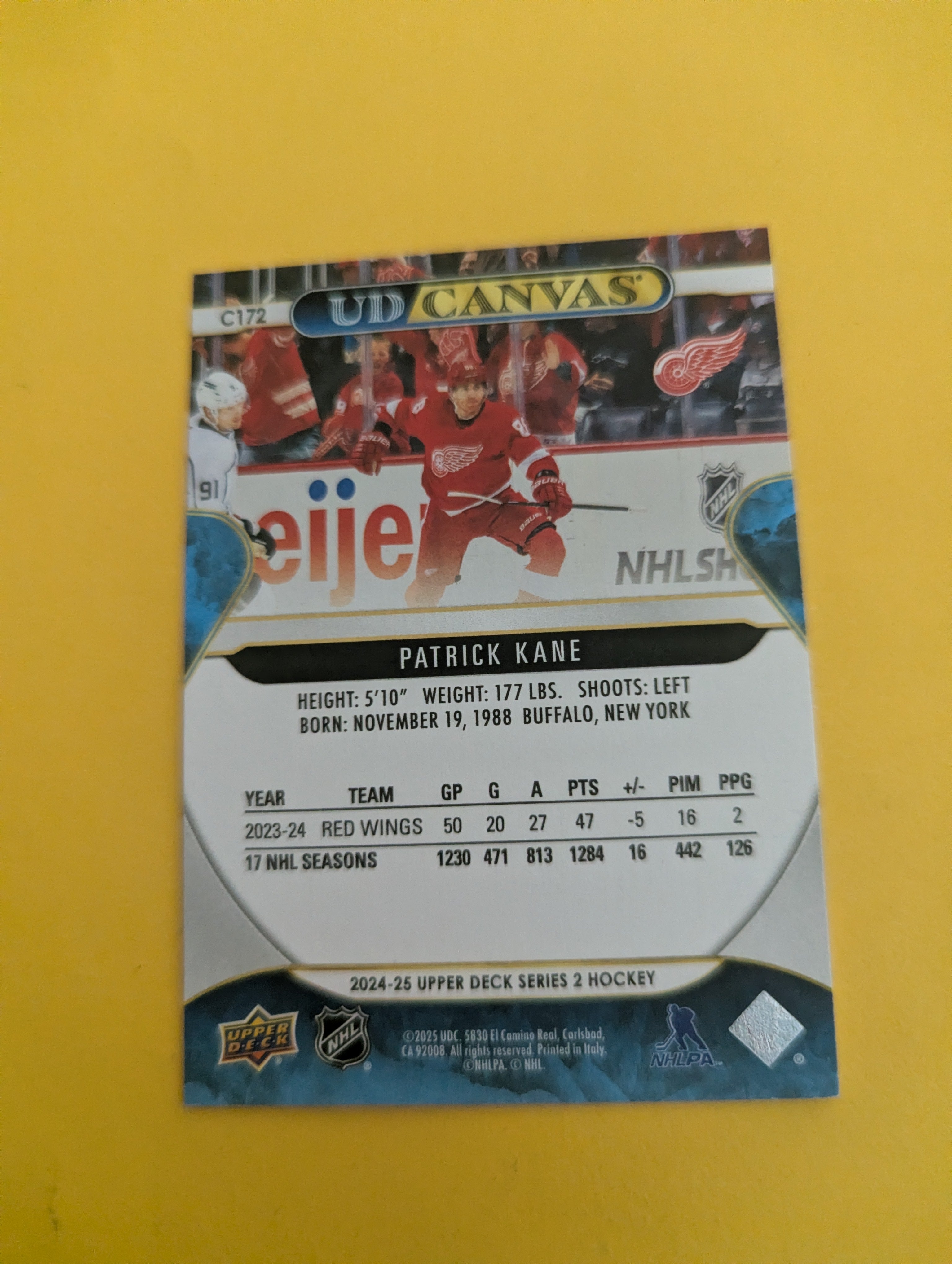 Patrick Kane 24-25 Upper Deck UD Canvas Card