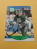 Brad Shaw Signed Hartford Whalers Card E