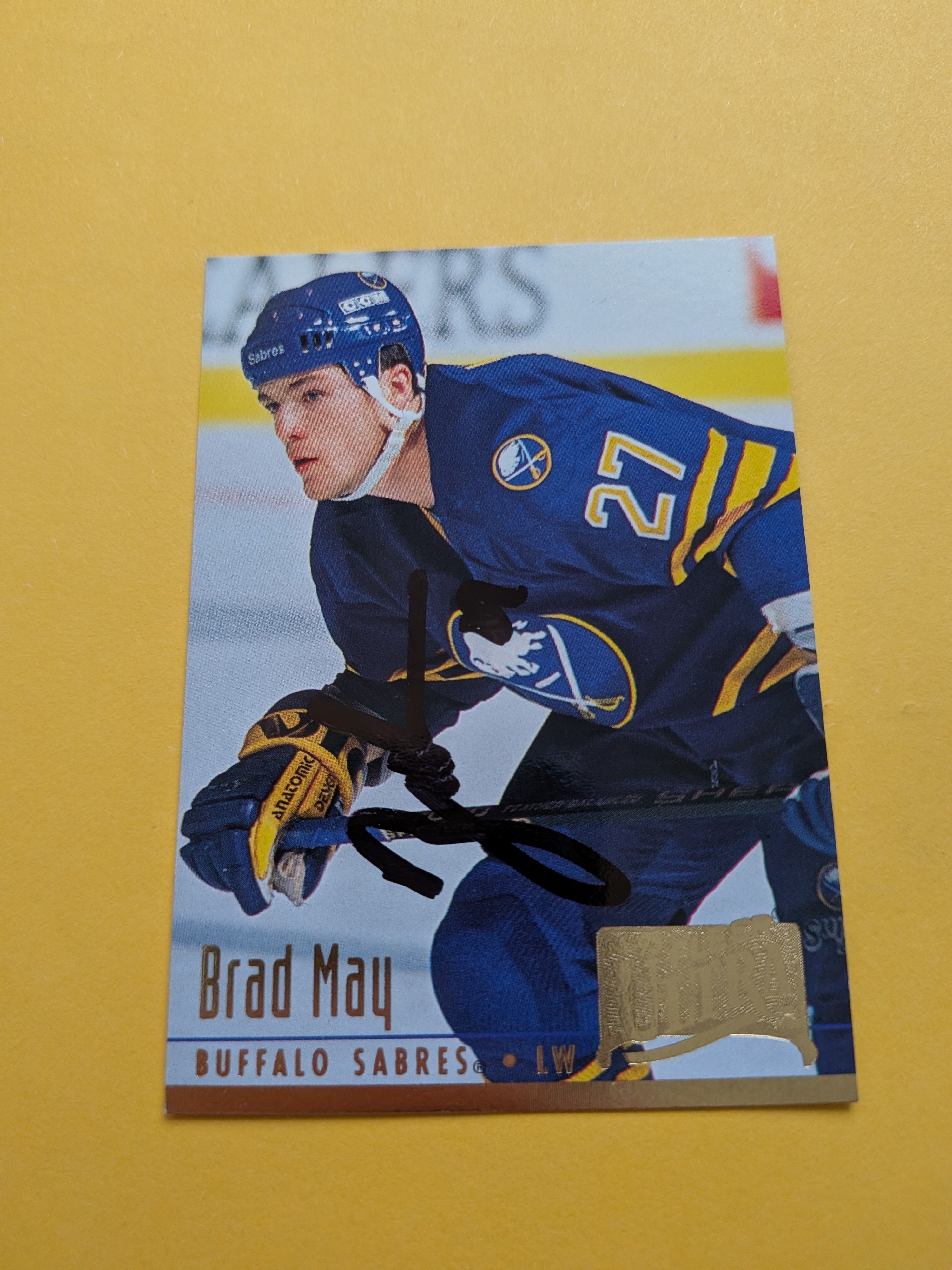 Brad May Signed Buffalo Sabres Card C