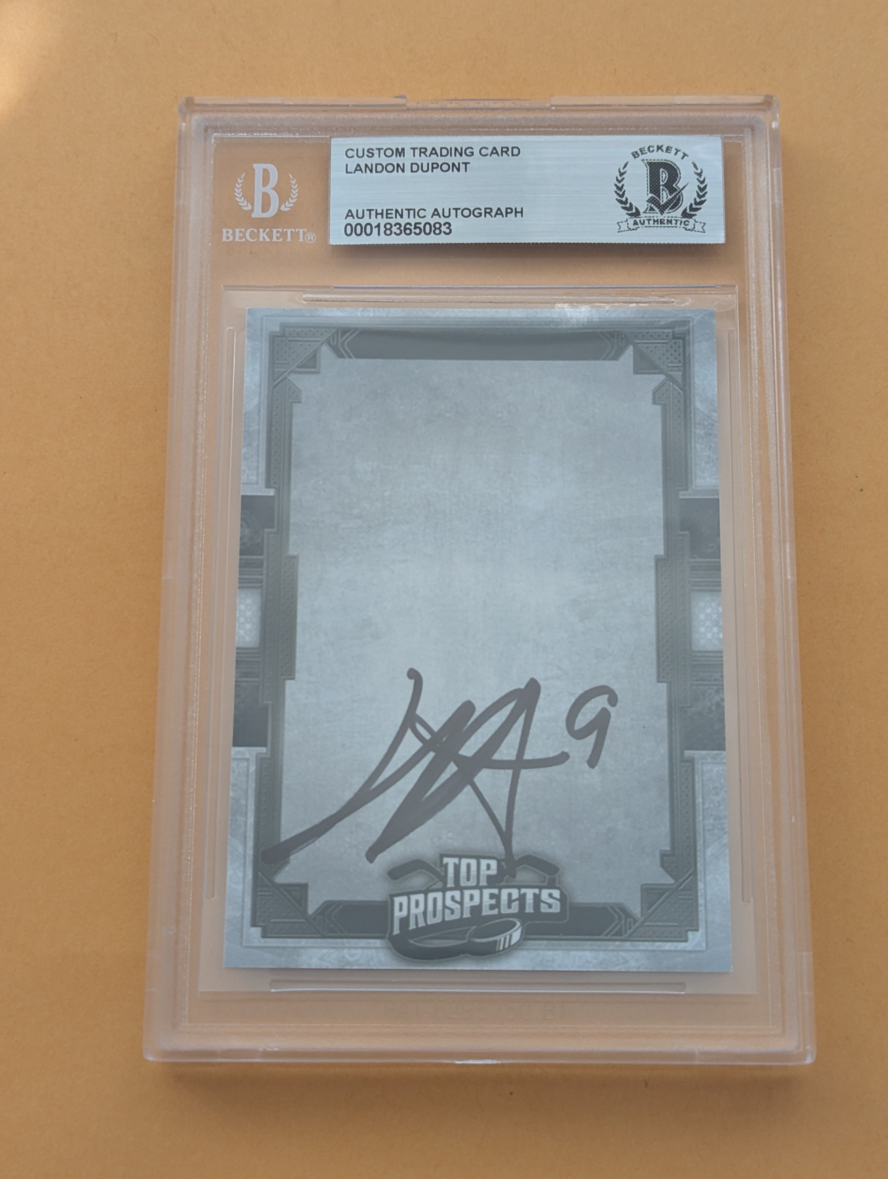 Landon Dupont Signed BAS Authenticated Custom Card
