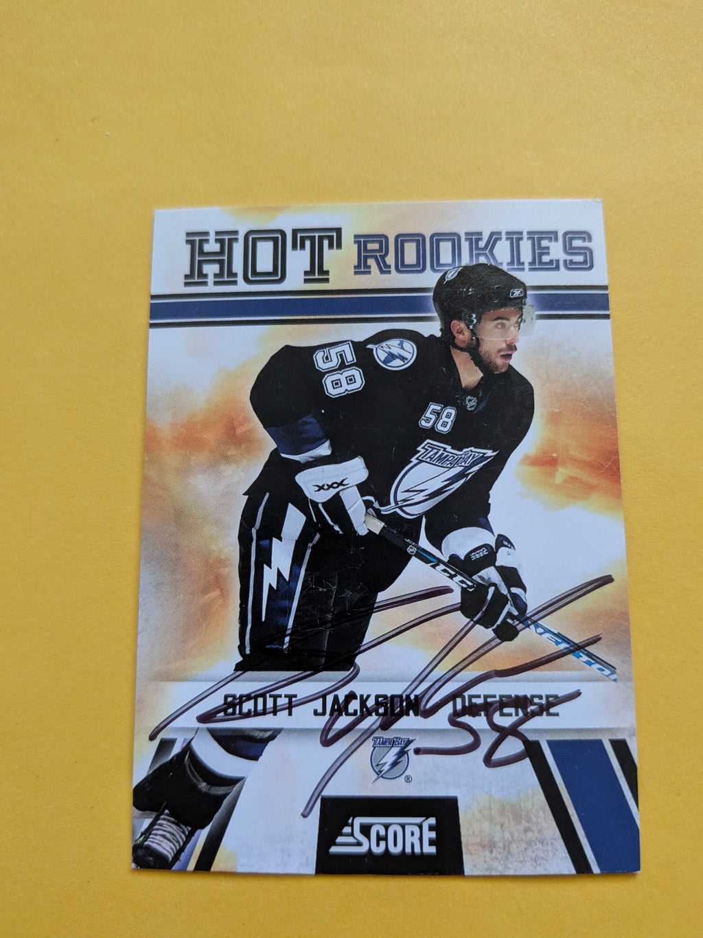 Scott Jackson Signed Tampa Bay Lightning Rookie Card A