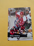 Mike Ridley Signed Washington Capitals Card D