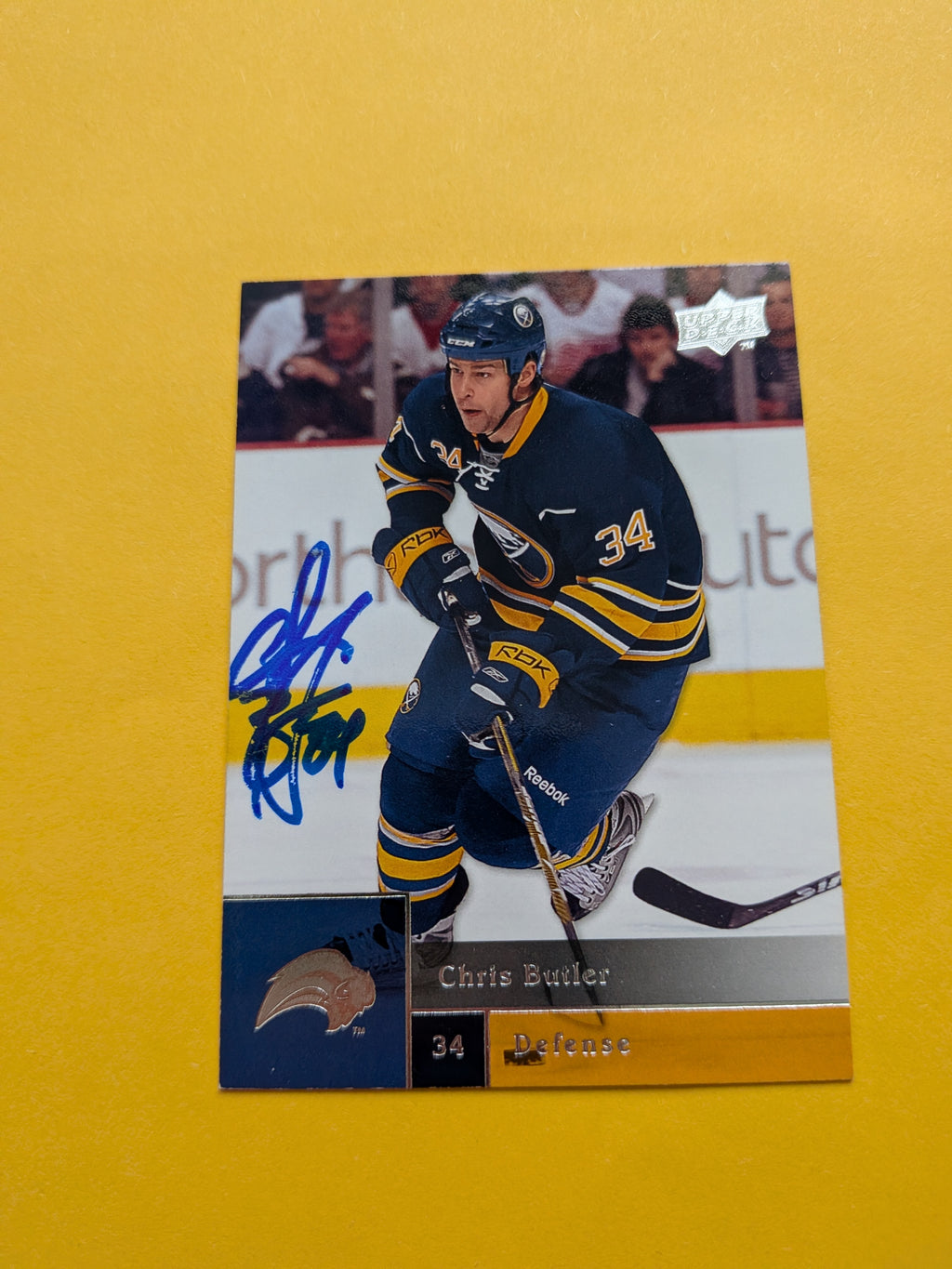 Chris Butler Signed Buffalo Sabres Card B