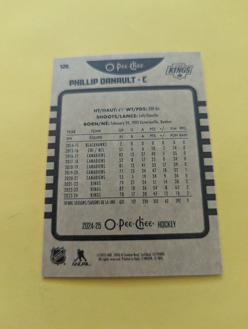 Phillip Danault 24-25 OPC Retro Card