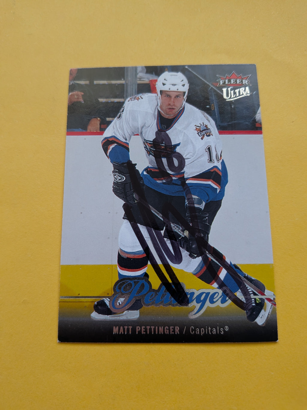 Matt Pettinger Signed Washington Capitals Card G