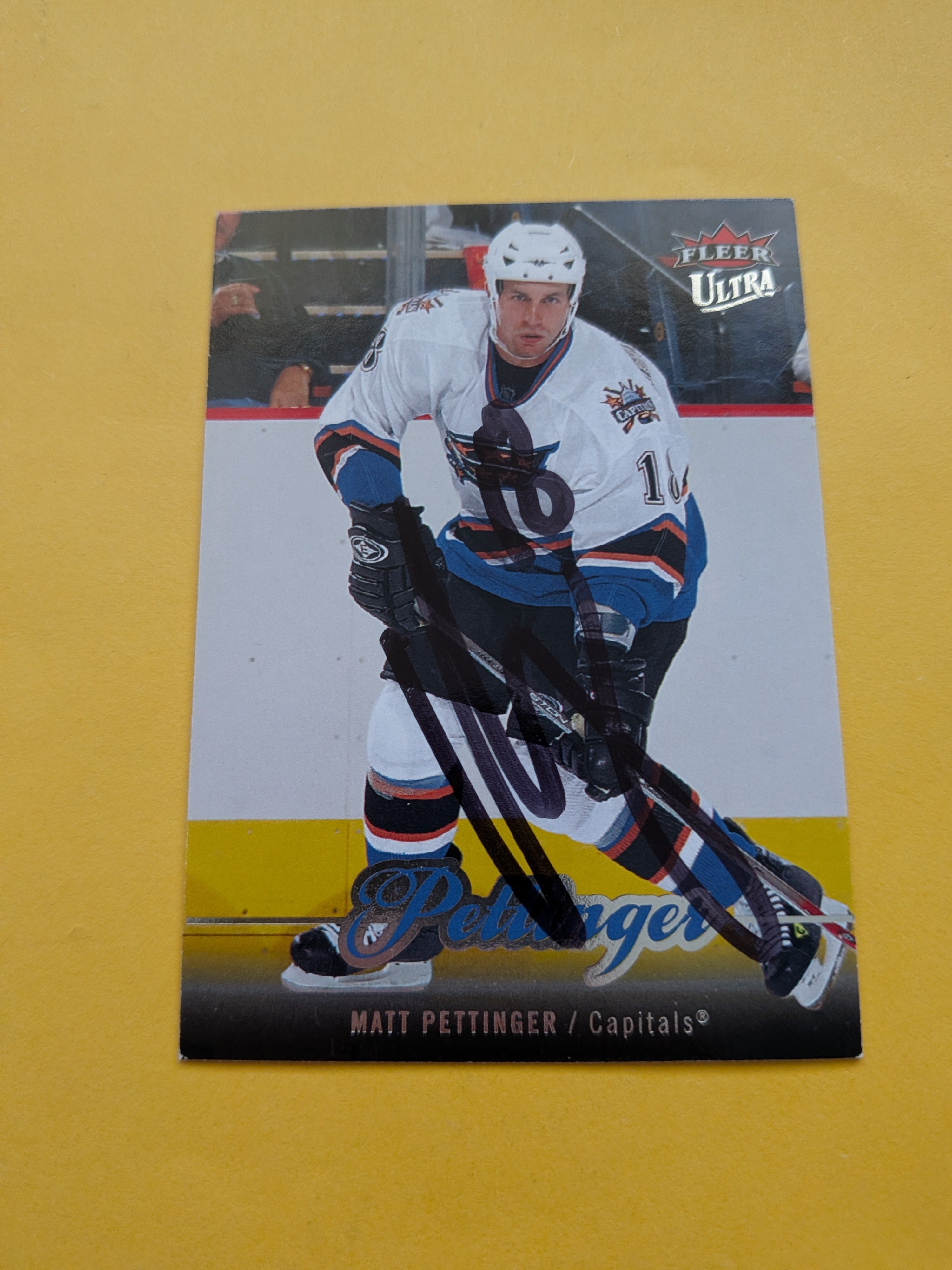 Matt Pettinger Signed Washington Capitals Card G