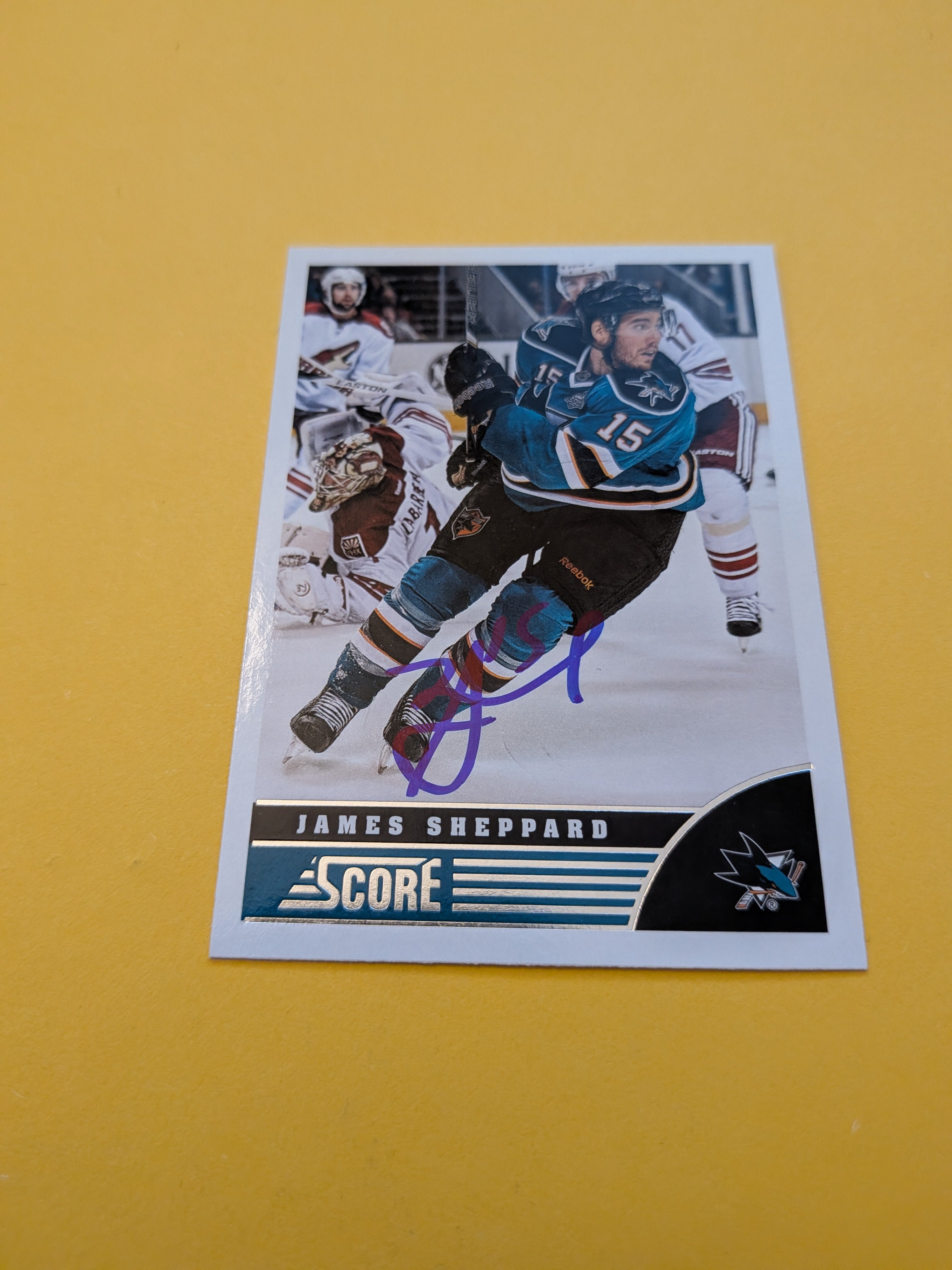 James Sheppard Signed San Jose Sharks Card A