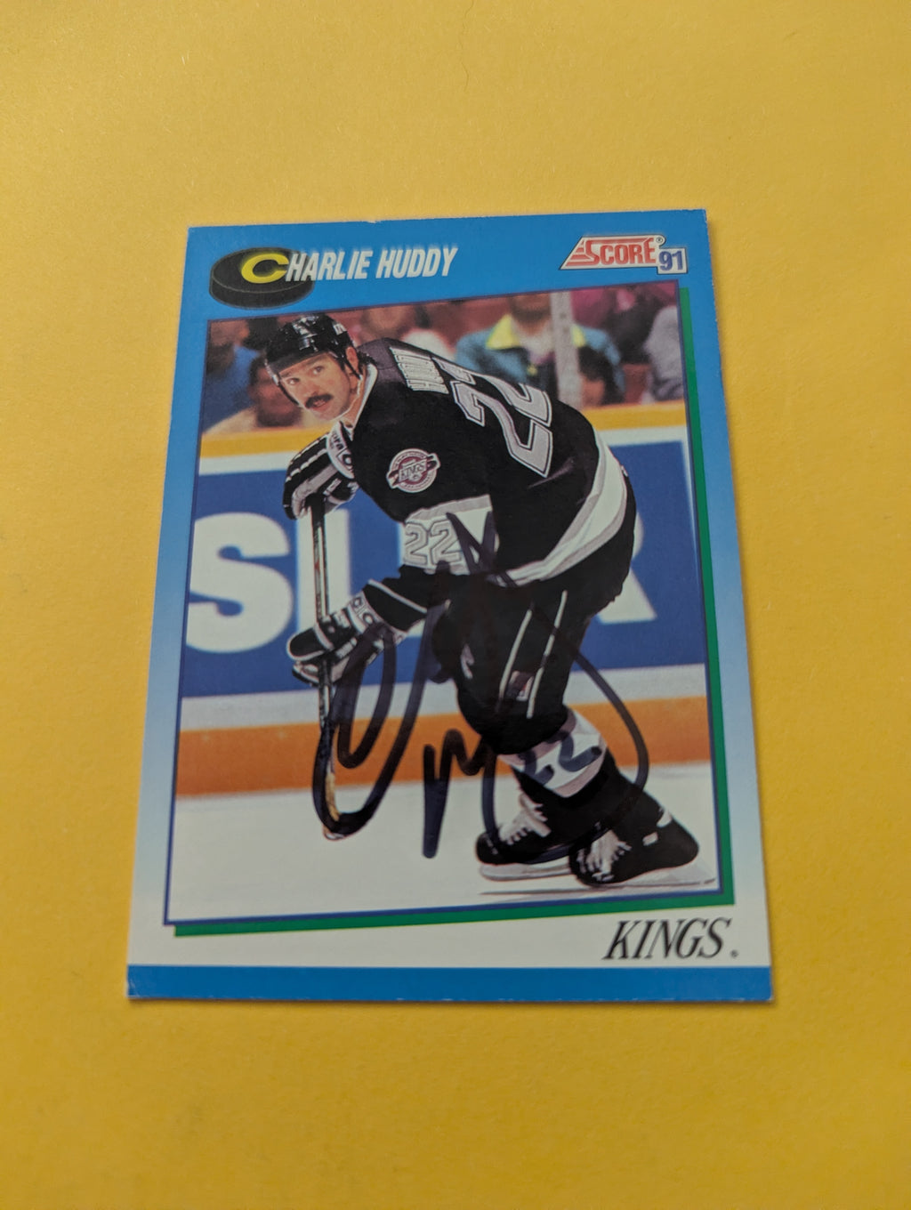Charlie Huddy Signed Los Angeles Kings Card