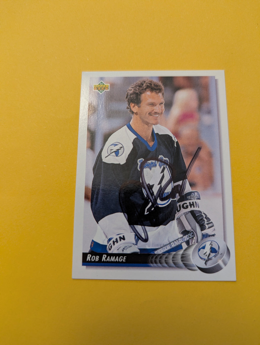 Rob Ramage Signed Tampa Bay Lightning Card