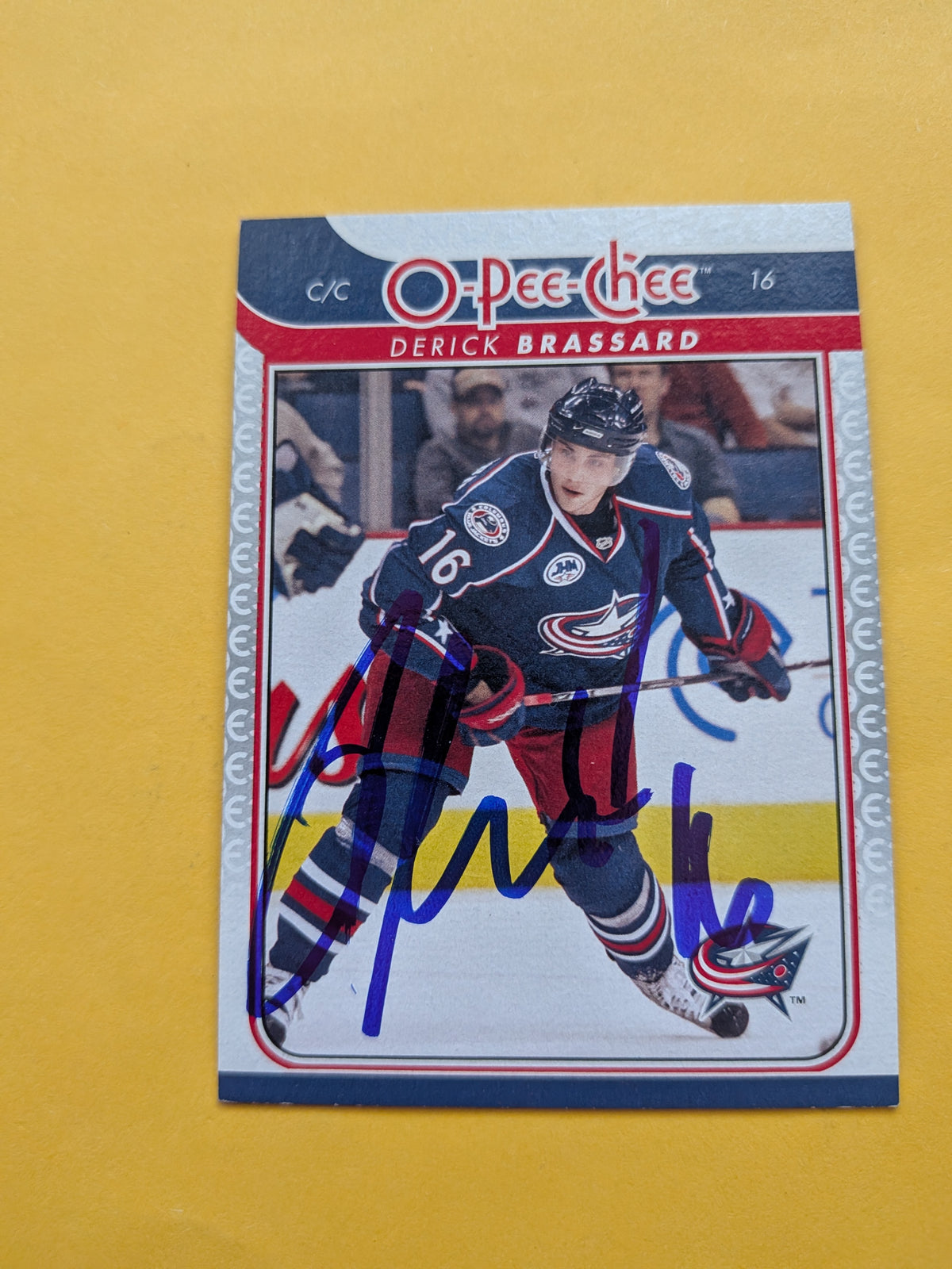 Derick Brassard Signed Columbus Blue Jackets Card C