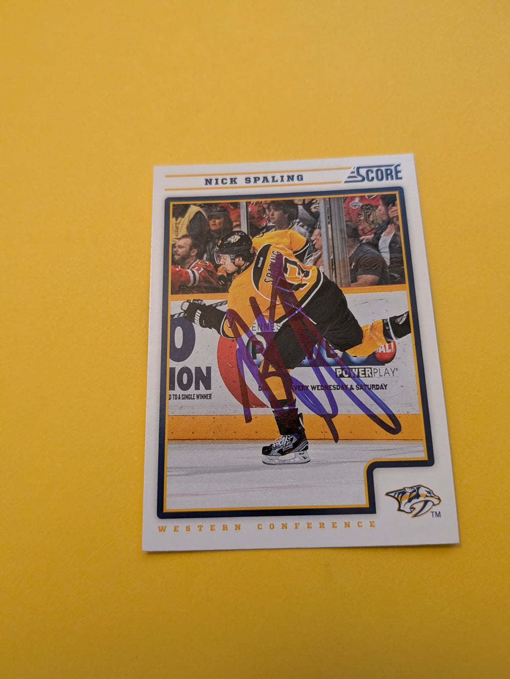 Nick Spaling Signed Nashville Predators Card D