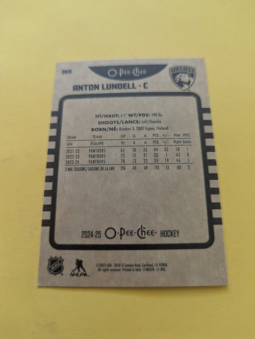Anton Lundell 24-25 OPC Retro Card