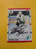 Stewart Gavin Signed Minnesota North Stars Card G