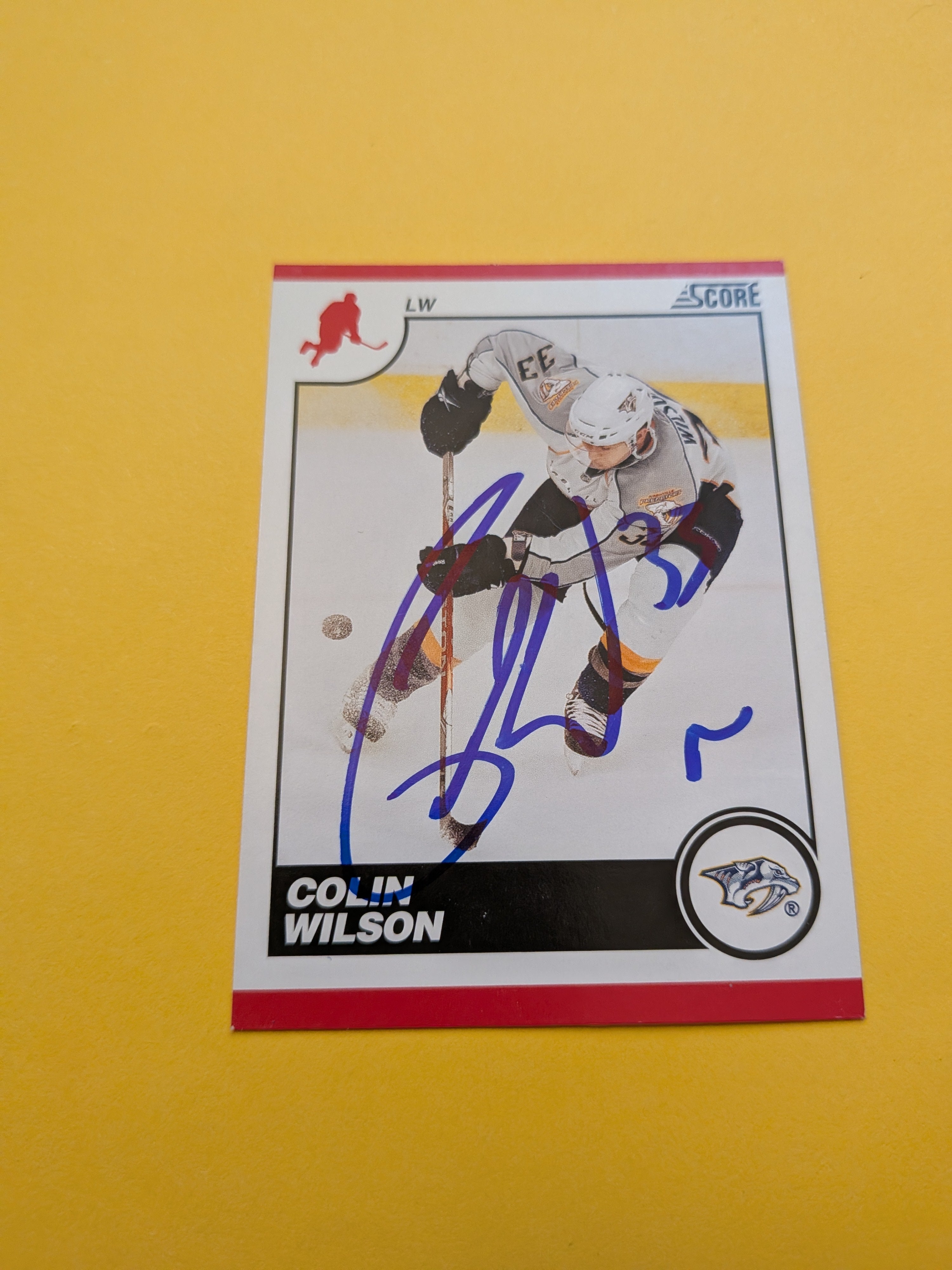 Colin Wilson Signed Nashville Predators Card N