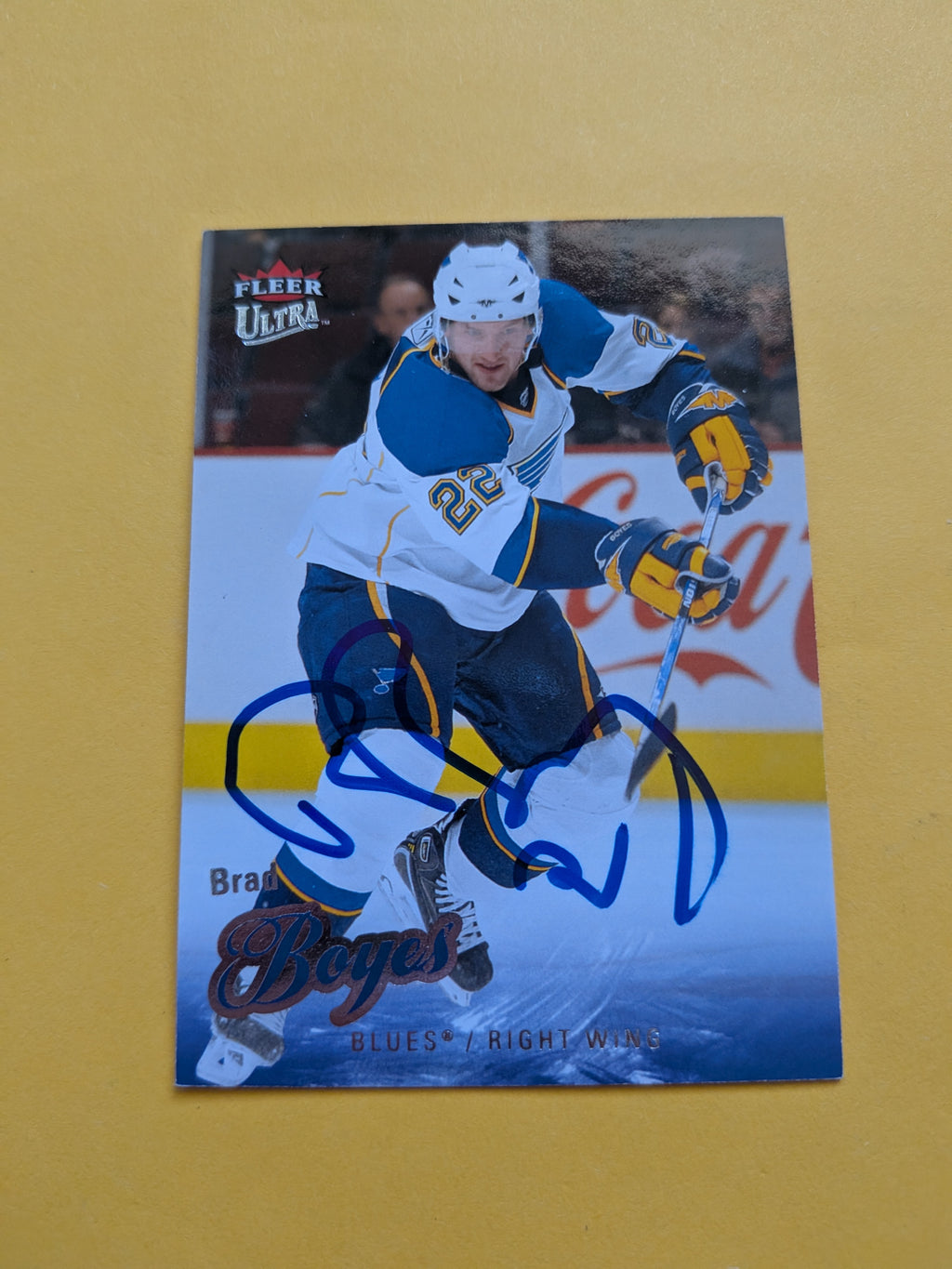 Brad Boyes Signed St. Louis Blues Card G