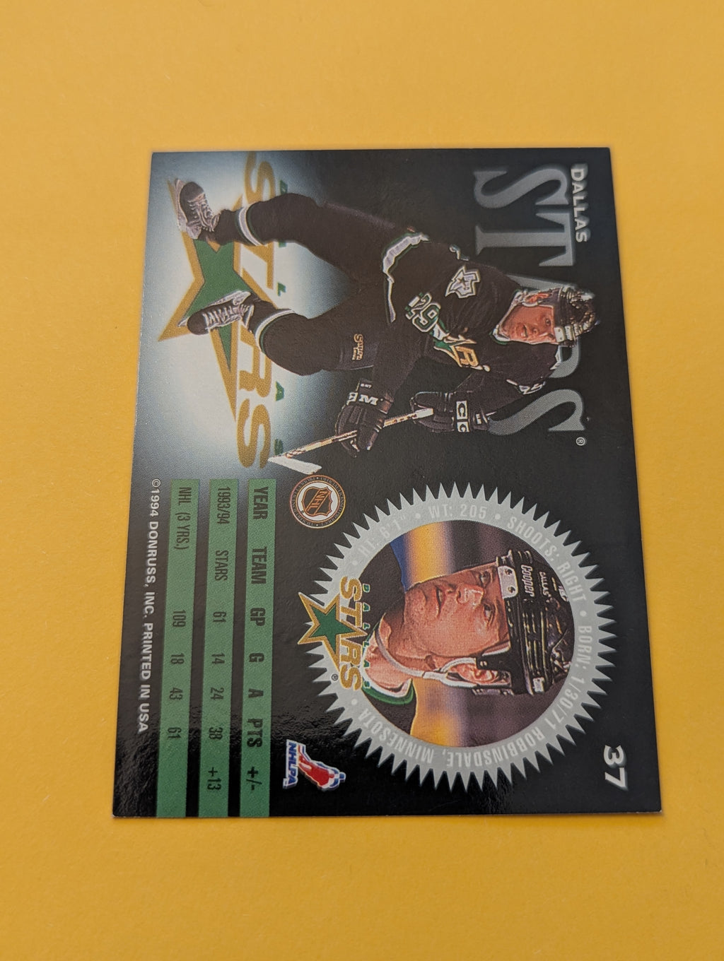 Trent Klatt Signed Dallas Stars Card